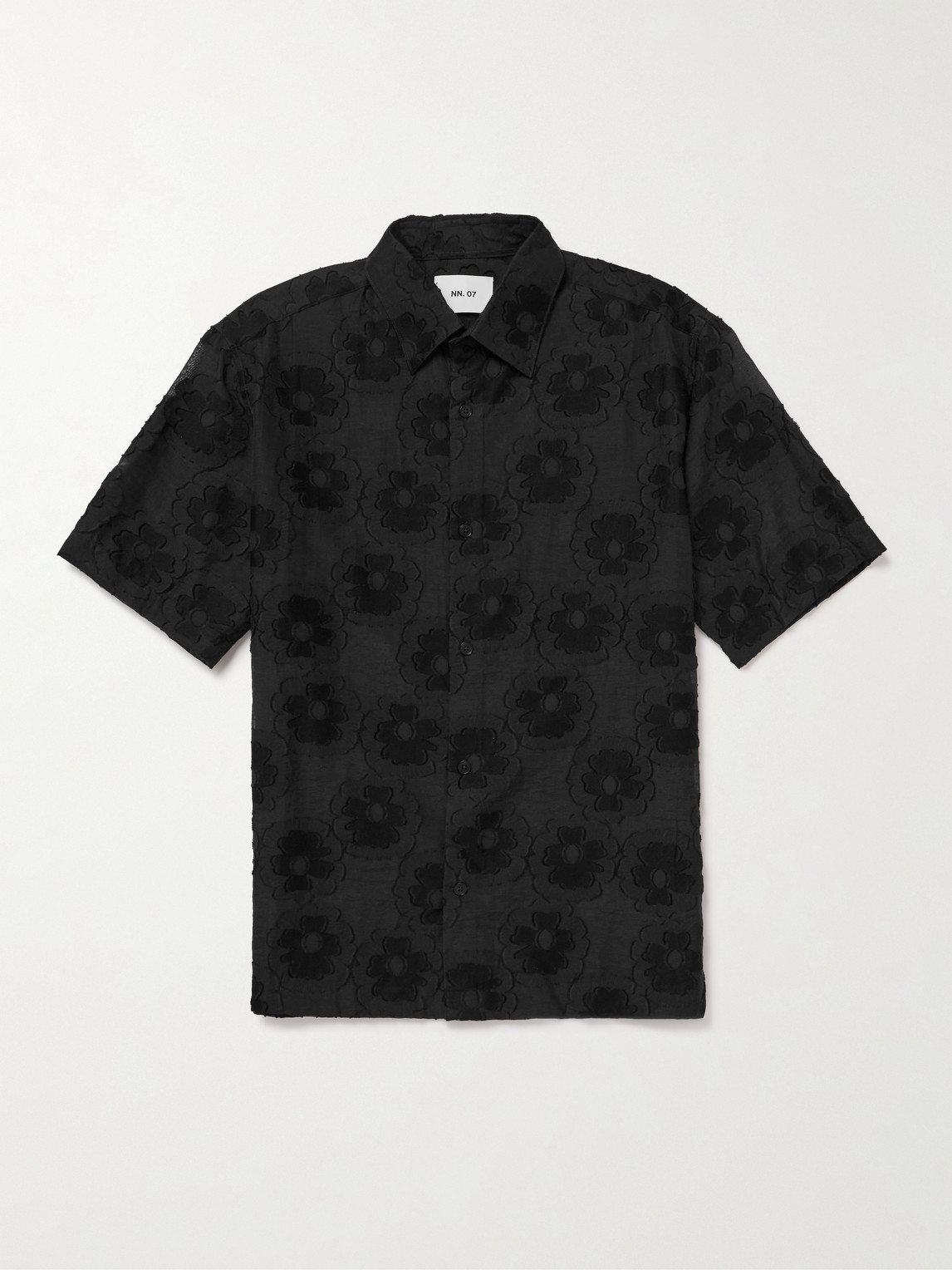 NN07 Freddy 50045 Floral-Embroidered Organic Cotton-Blend hirt - Men