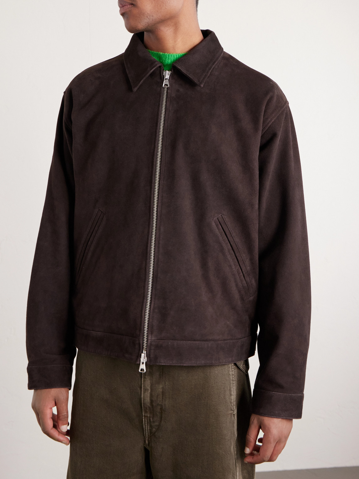  Nn07 - Petrus 80030 Suede Jacket - Men - Brown - S 