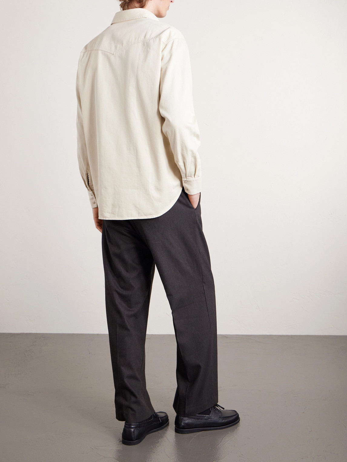 Nn07 - Ricky 50015 Denim Western Shirt - Men - Neutrals - S 