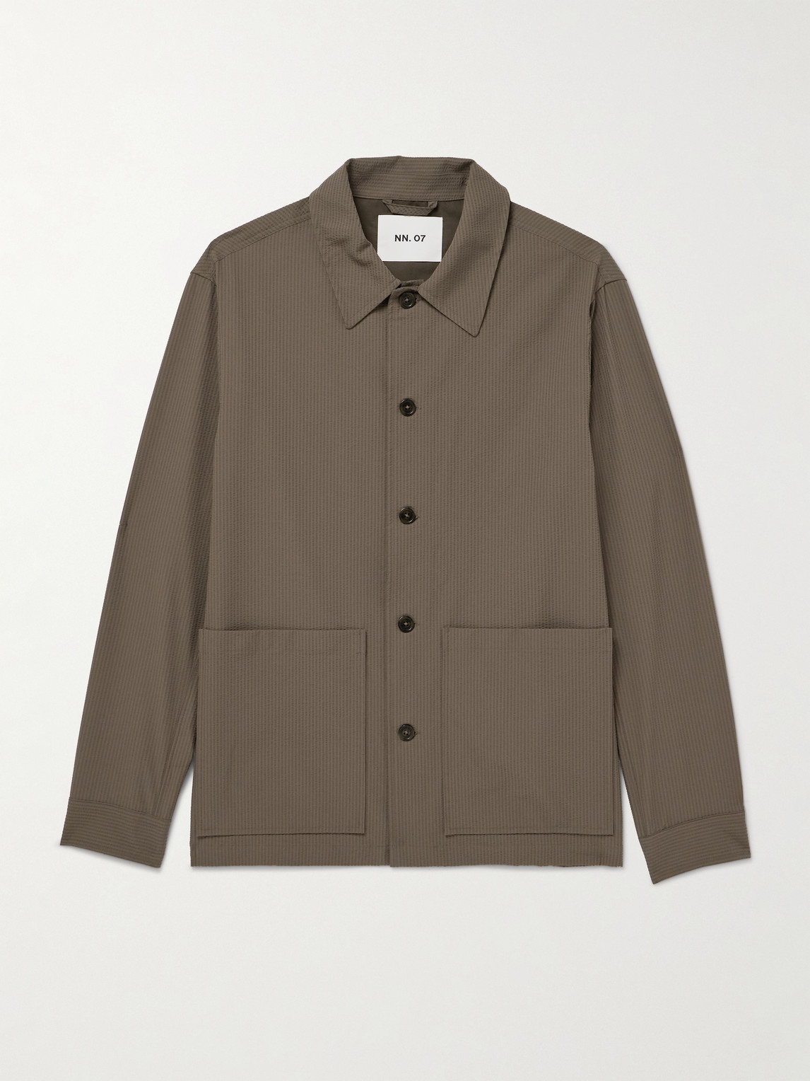 NN07 Blaze 10038 Striped Seersucker Overshirt - Men