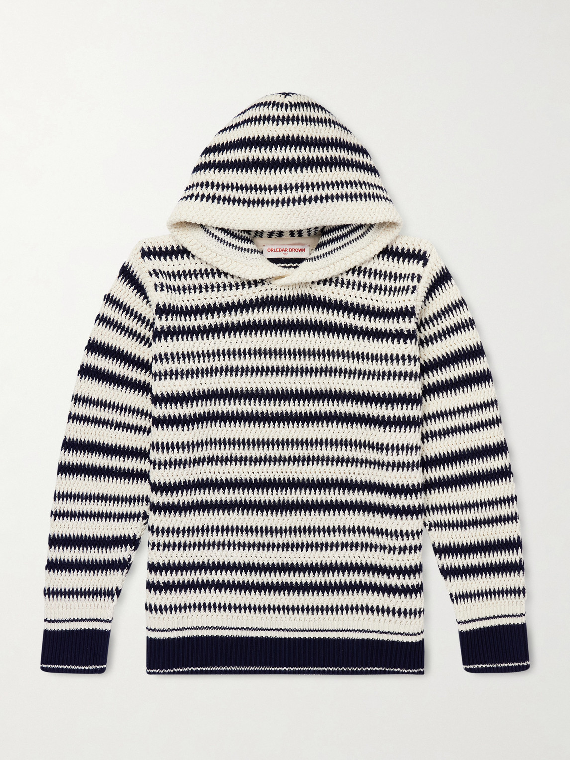Orlebar Brown Kirk Striped Organic Cotton Hoodie - Men