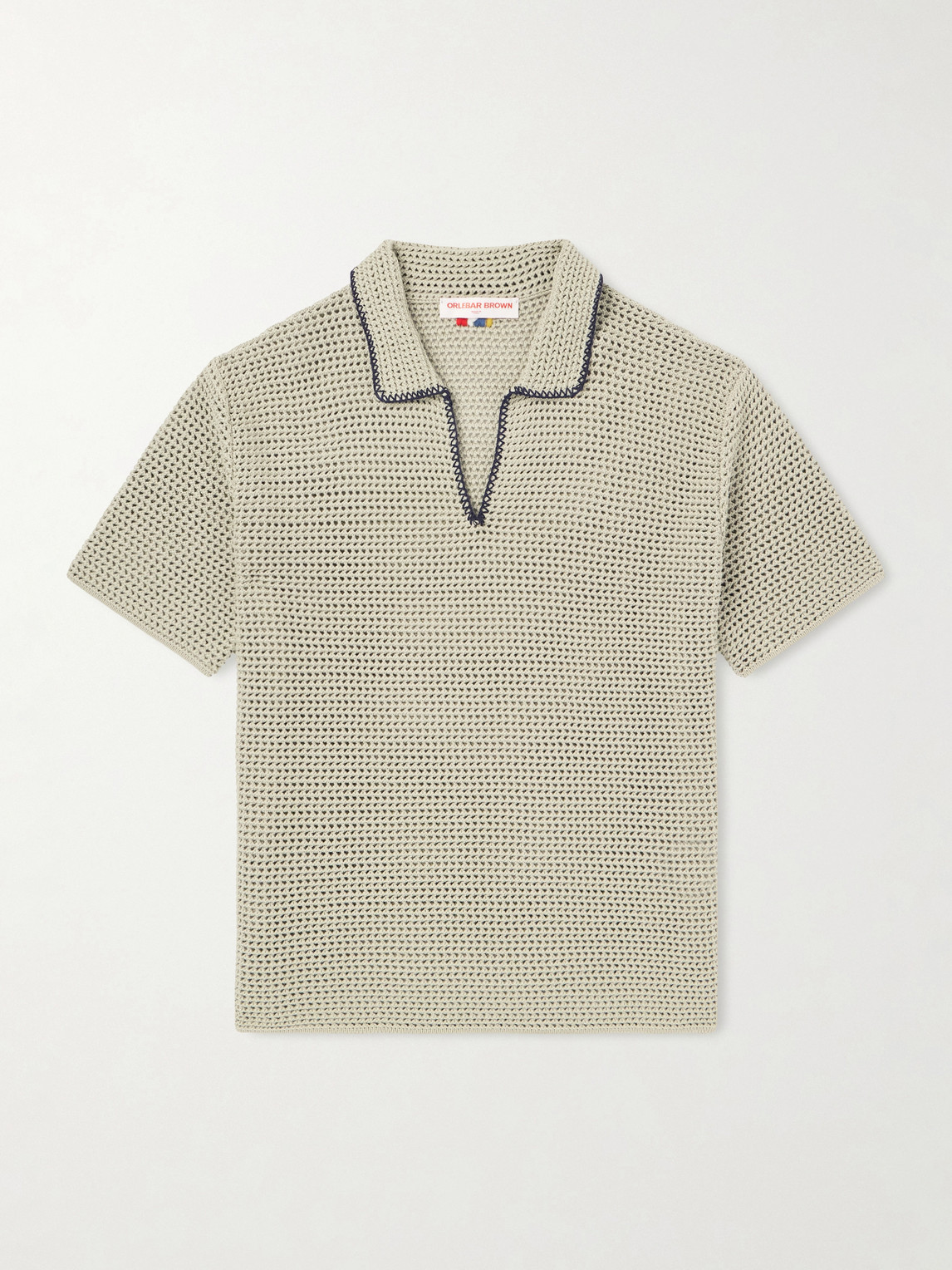 Orlebar Brown Crocheted Cotton Polo Shirt - Men