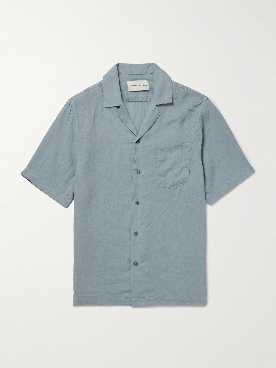Frescobol Carioca Angelo Camp-Collar inen Shirt - Men
