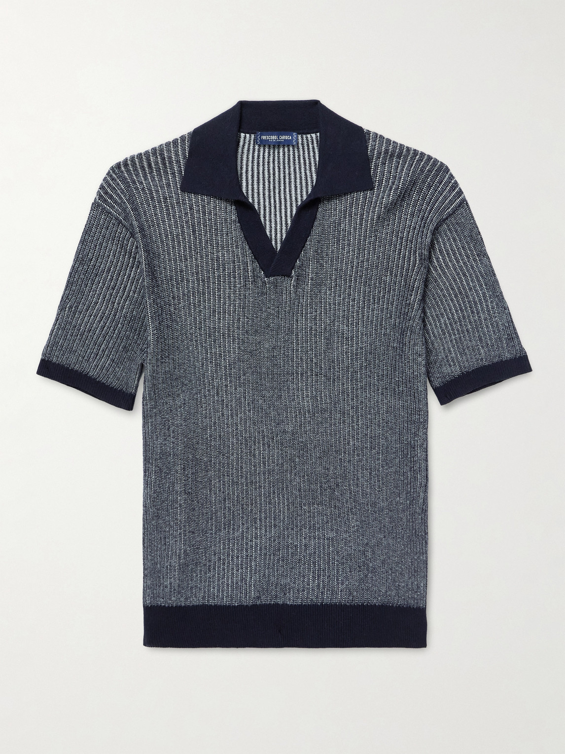 Frescobol Carioca Rino Ribbed-Knit Cotton-Blend Polo Shirt - Men