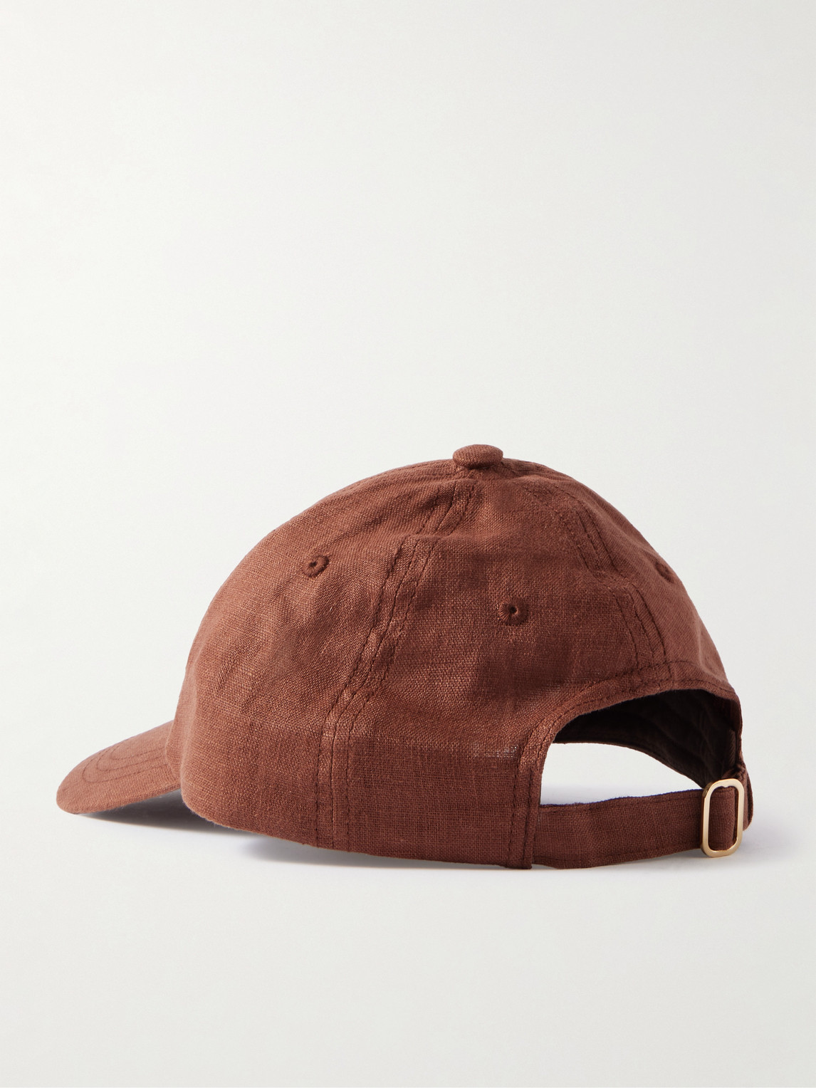  Frescobol Carioca - Fernando Linen Baseball Cap - Men - Brown 