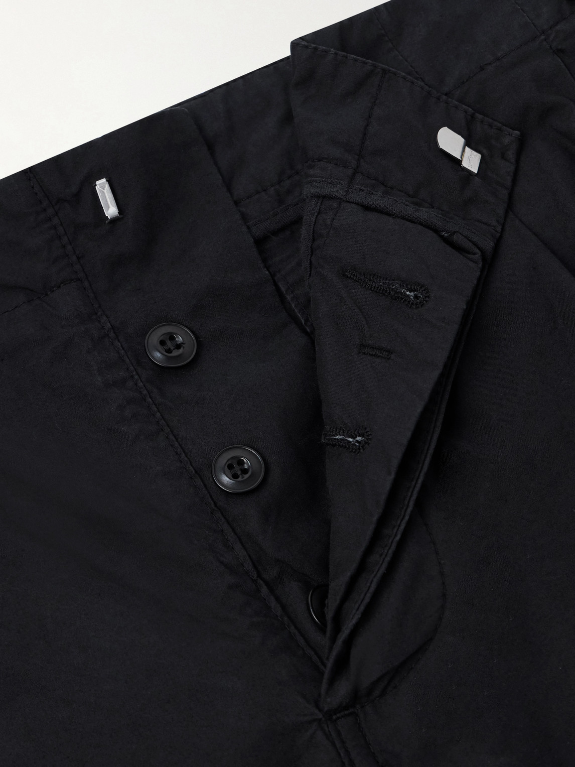 Safari Straight-Leg Cotton-Poplin Trousers