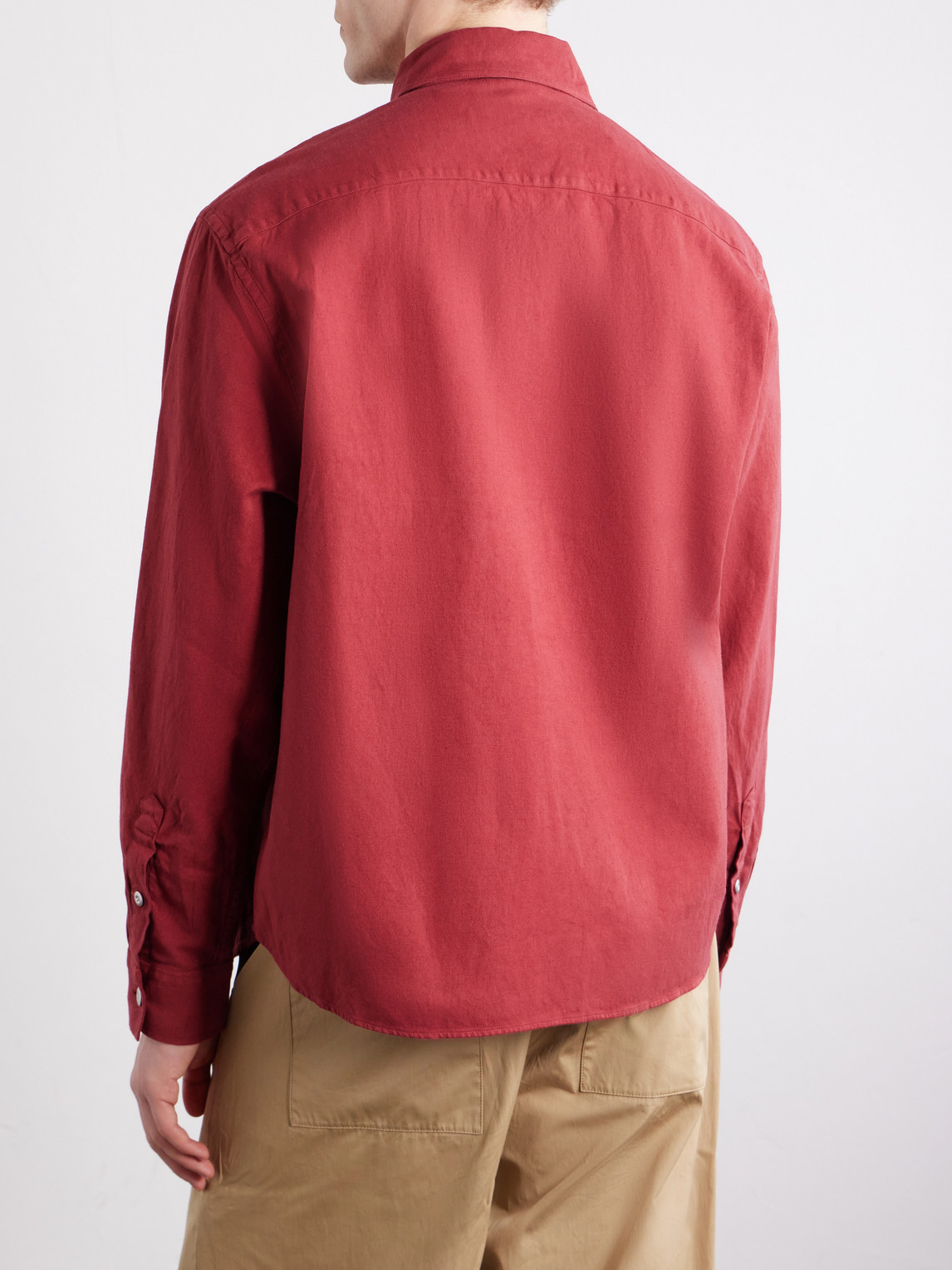 Cotton And Linen-Blend Overshirt