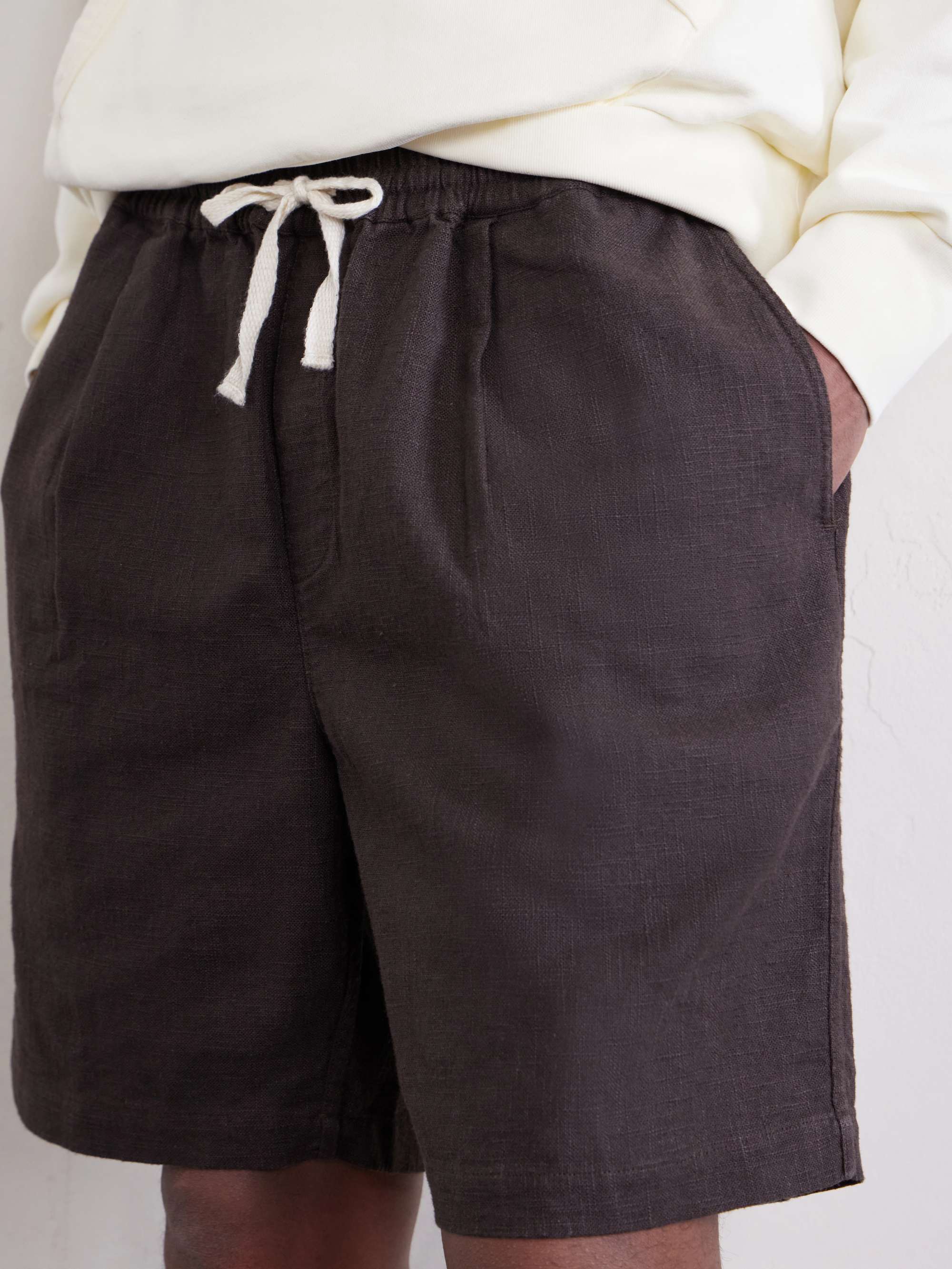 3SIXTEEN Straight-Leg Linen Drawstring Shorts for Men | MR PORTER
