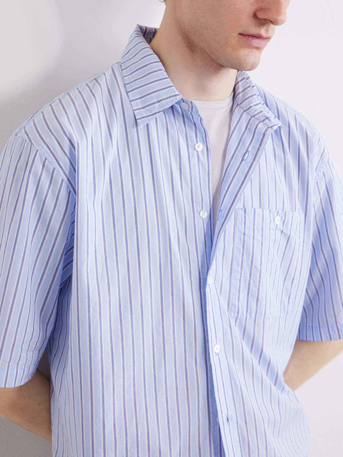 Cotton-Poplin Shirt Striped