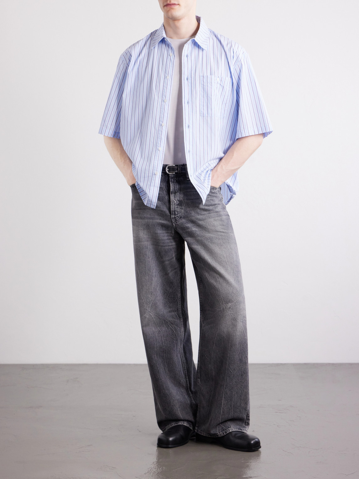 Cotton-Poplin Shirt Striped