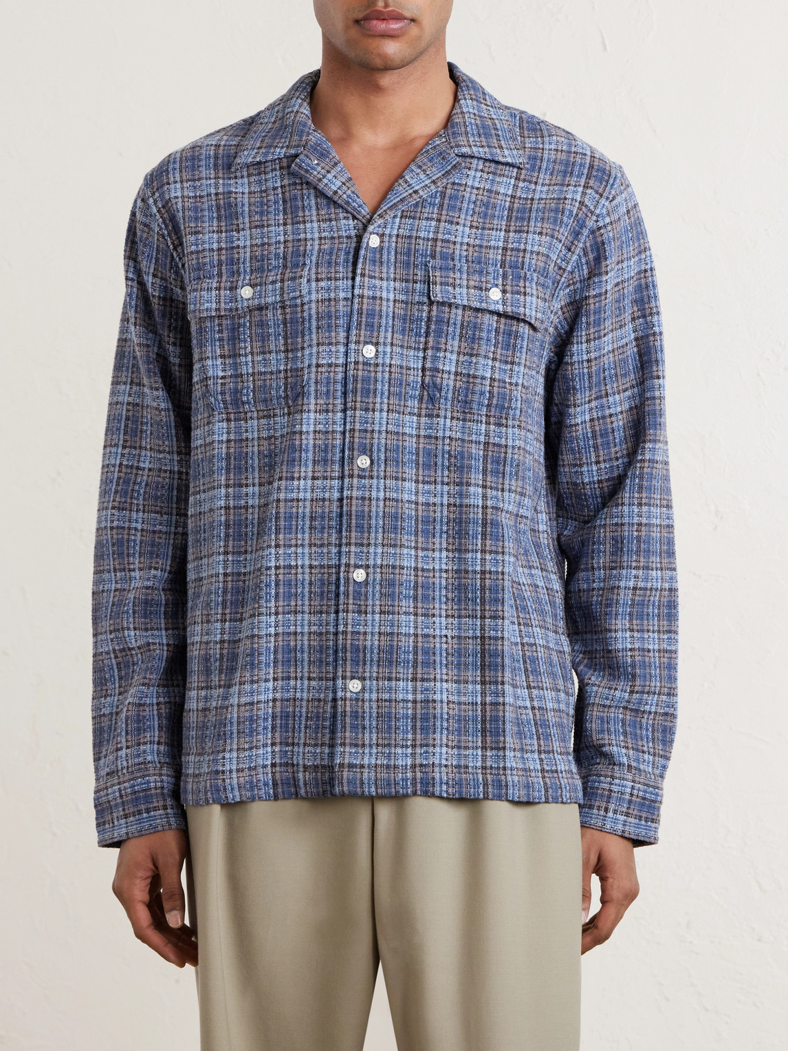 Cotton-Flannel Shirt Checked