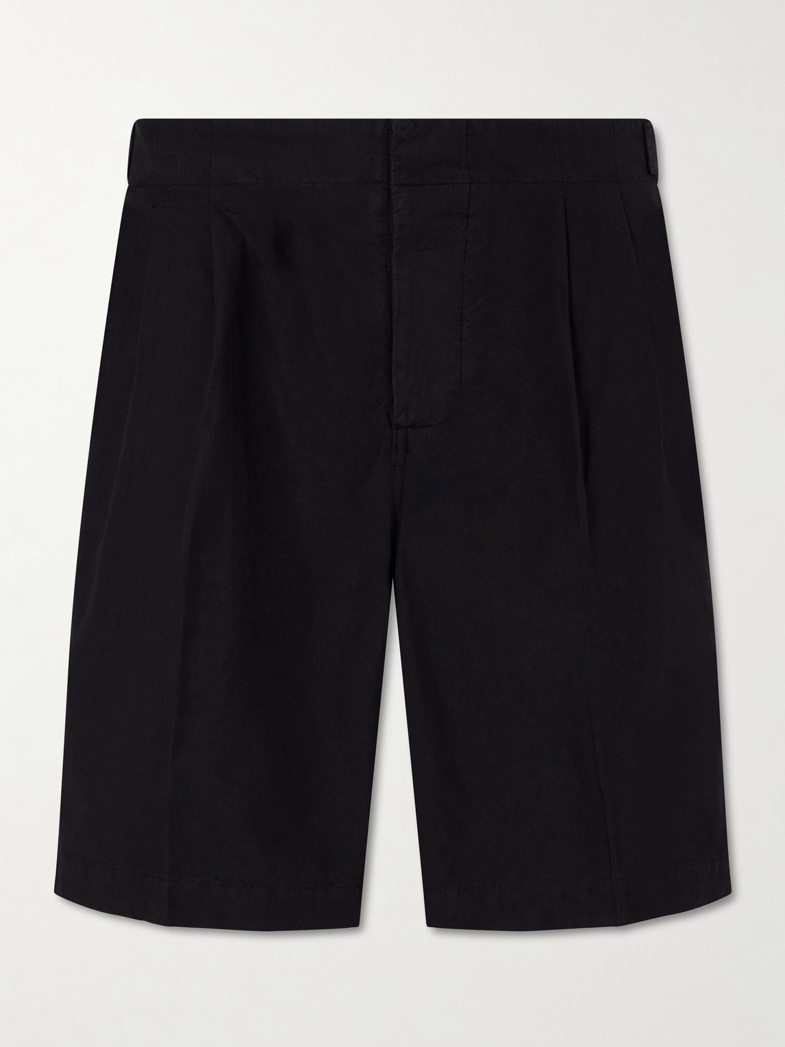 3sixteen Safari Straight-eg Pleated Cotton-Poplin Shorts - Men
