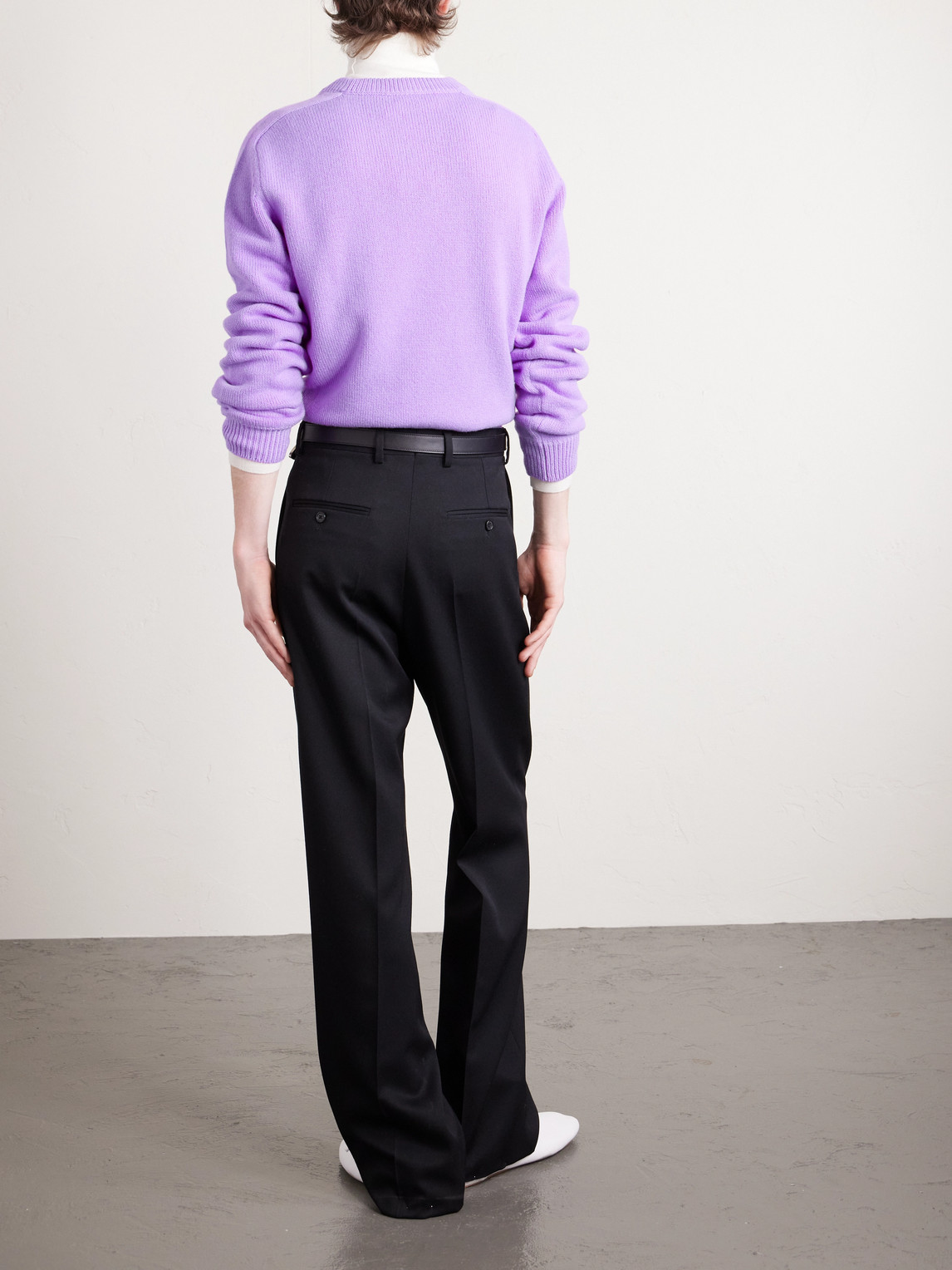 Celine Wool And Cashmere-blend Sweater In Purple