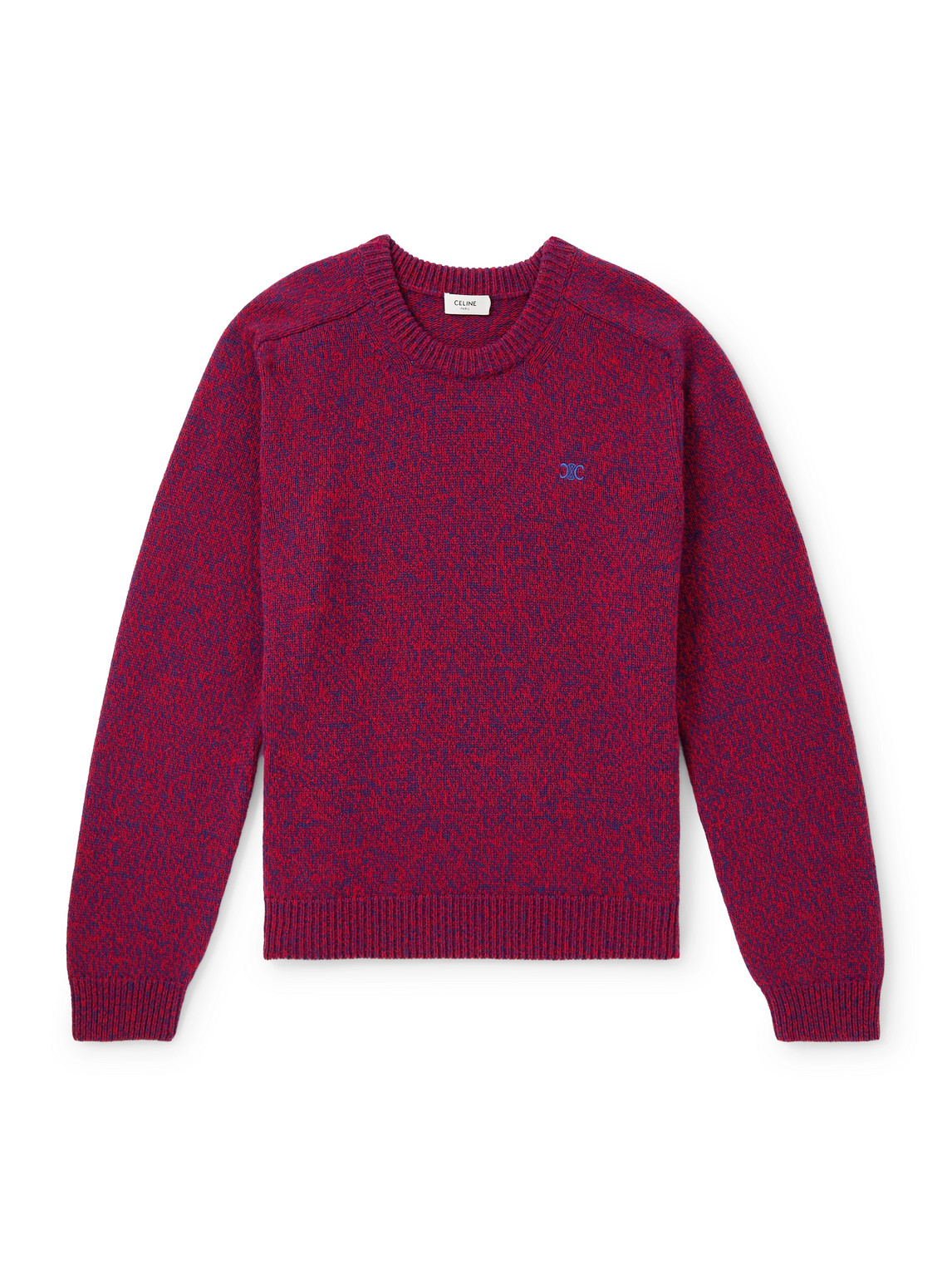 Celine Wool And Cashmere-blend Sweater In Burgundy