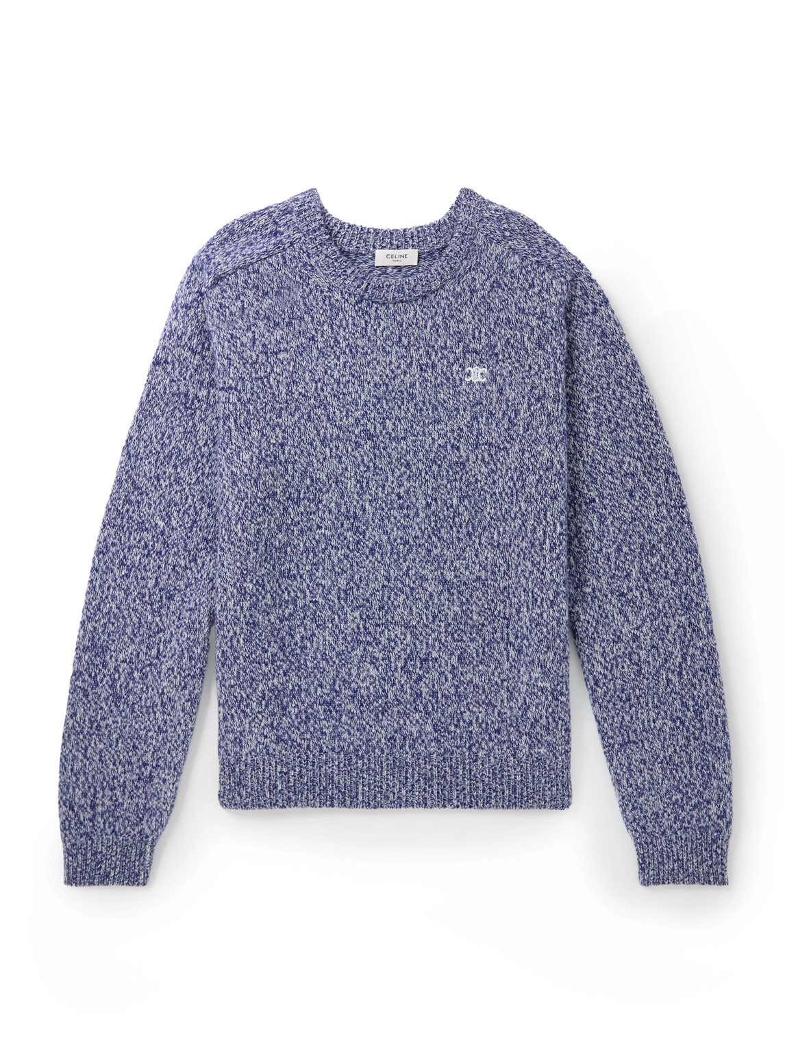Celine Wool And Cashmere-blend Sweater In Blue