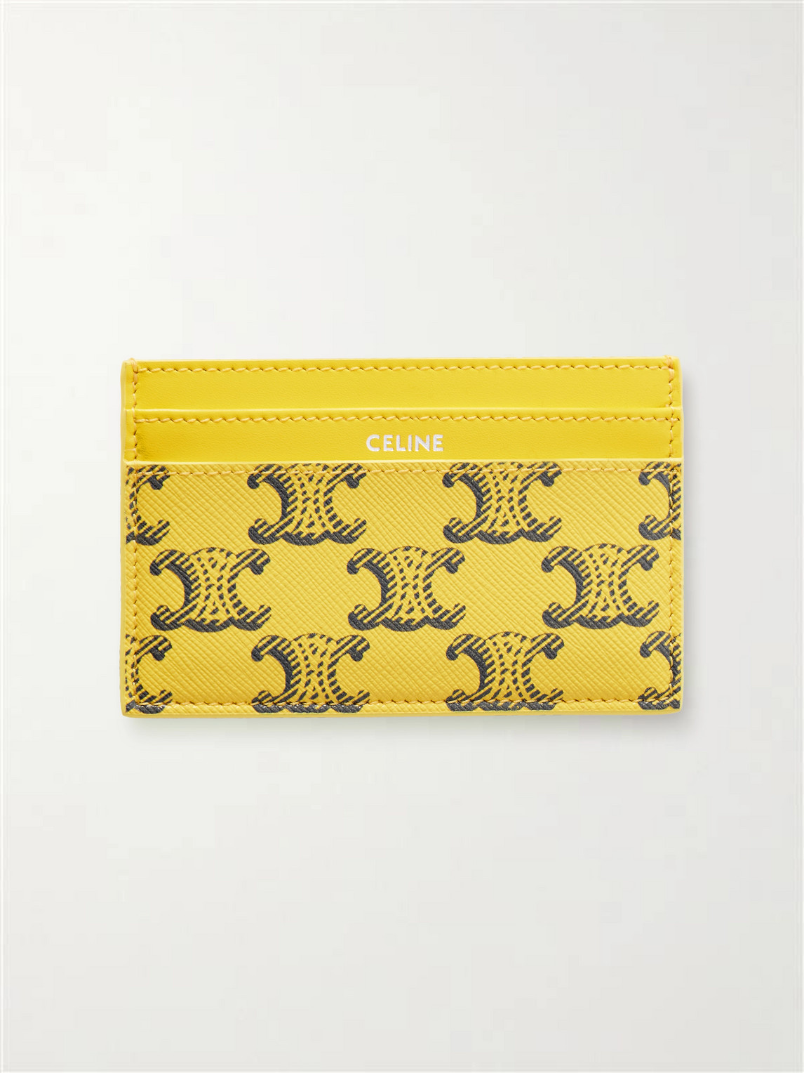 Monogrammed Coated-Canvas and Leather Cardholder