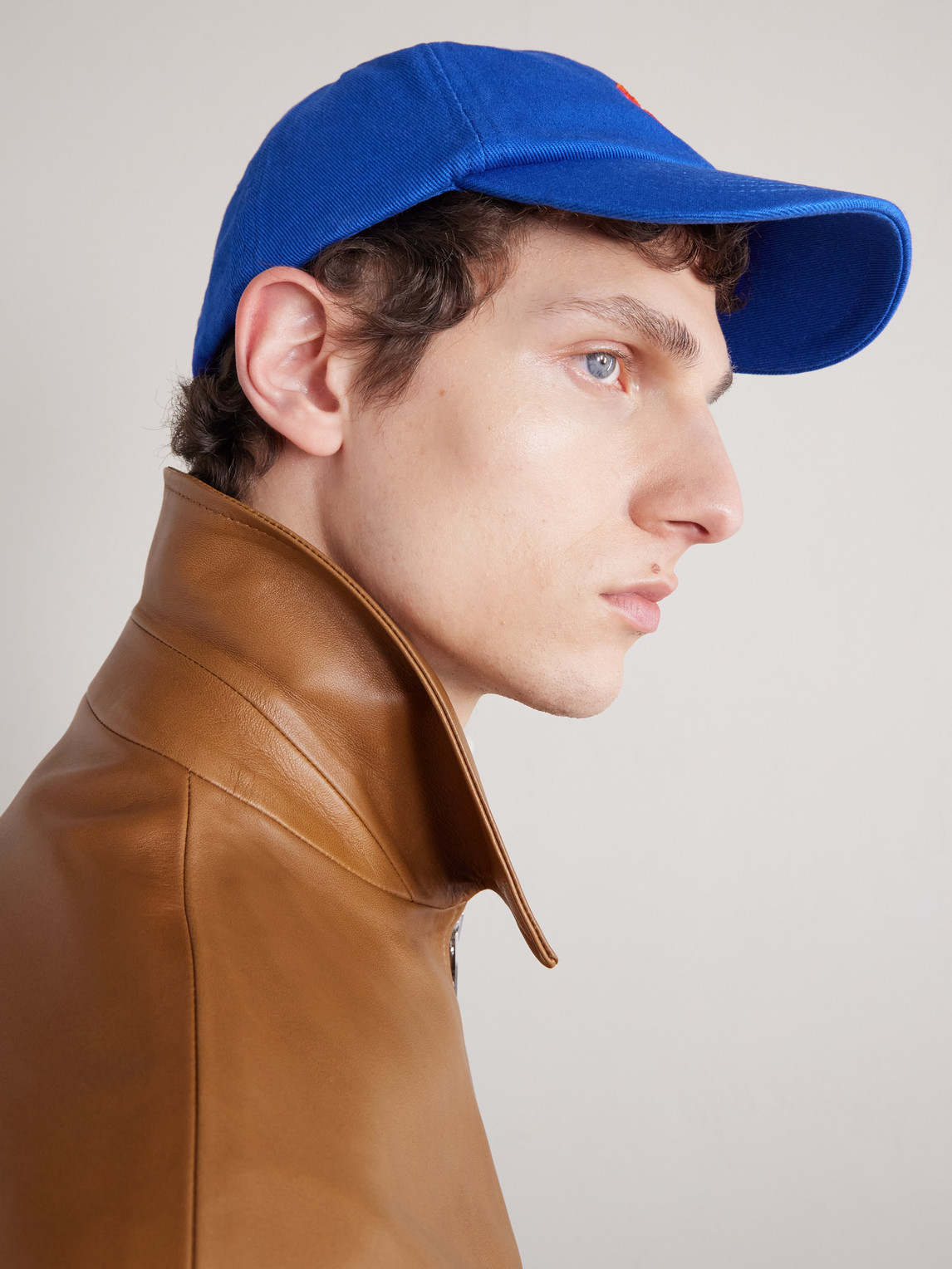 Celine Vivienne Logo-embroidered Cotton-twill Baseball Cap In Blue