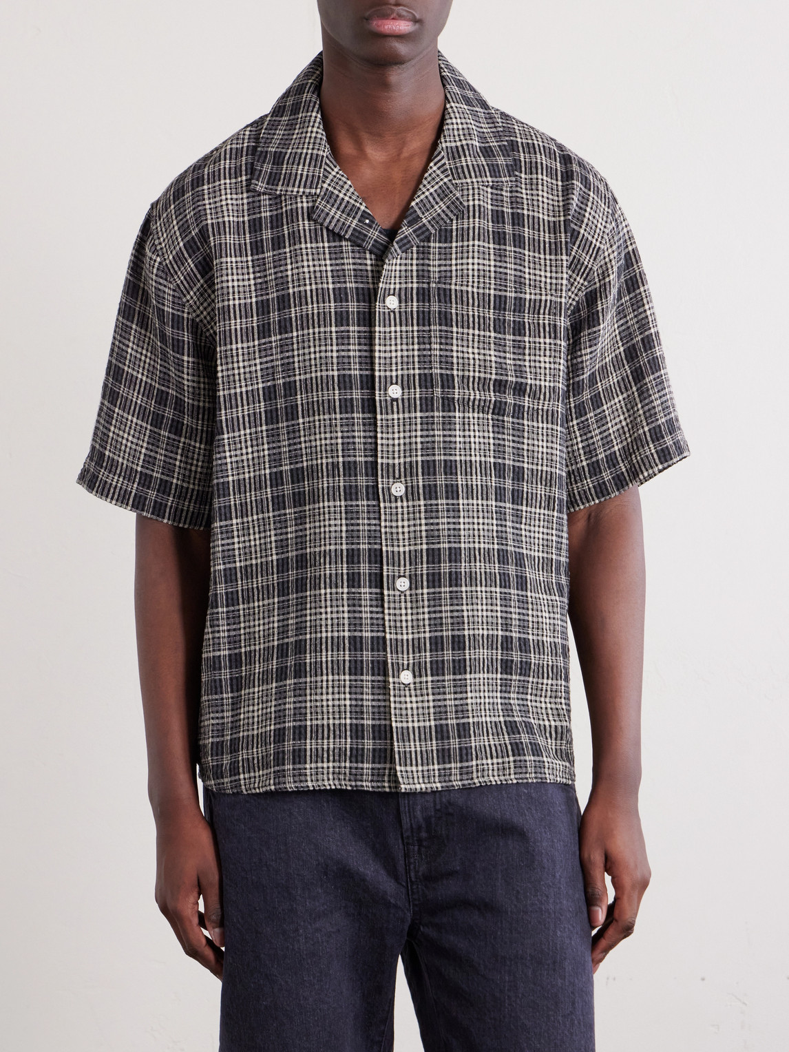 Camp-Collar Checked