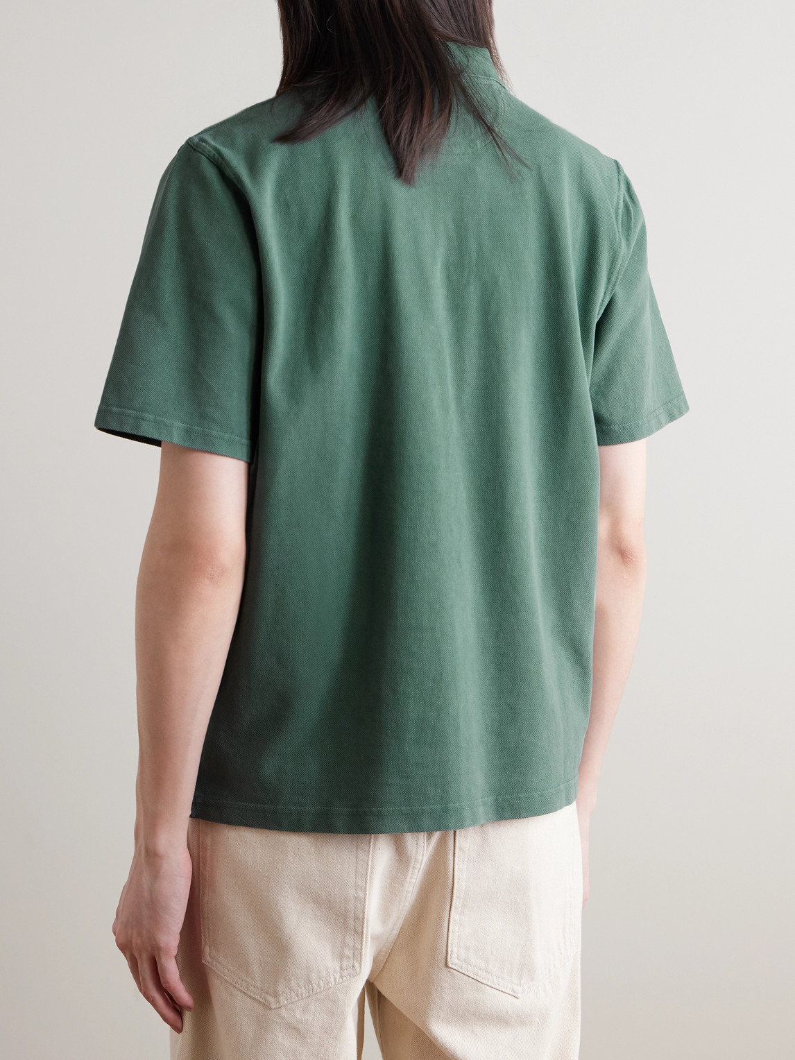 Garment-Dyed Cotton-Piqué Polo Shirt
