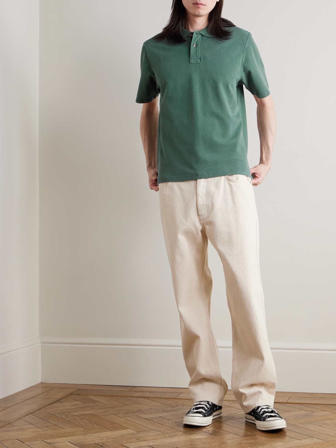 Garment-Dyed Cotton-Piqué Polo Shirt