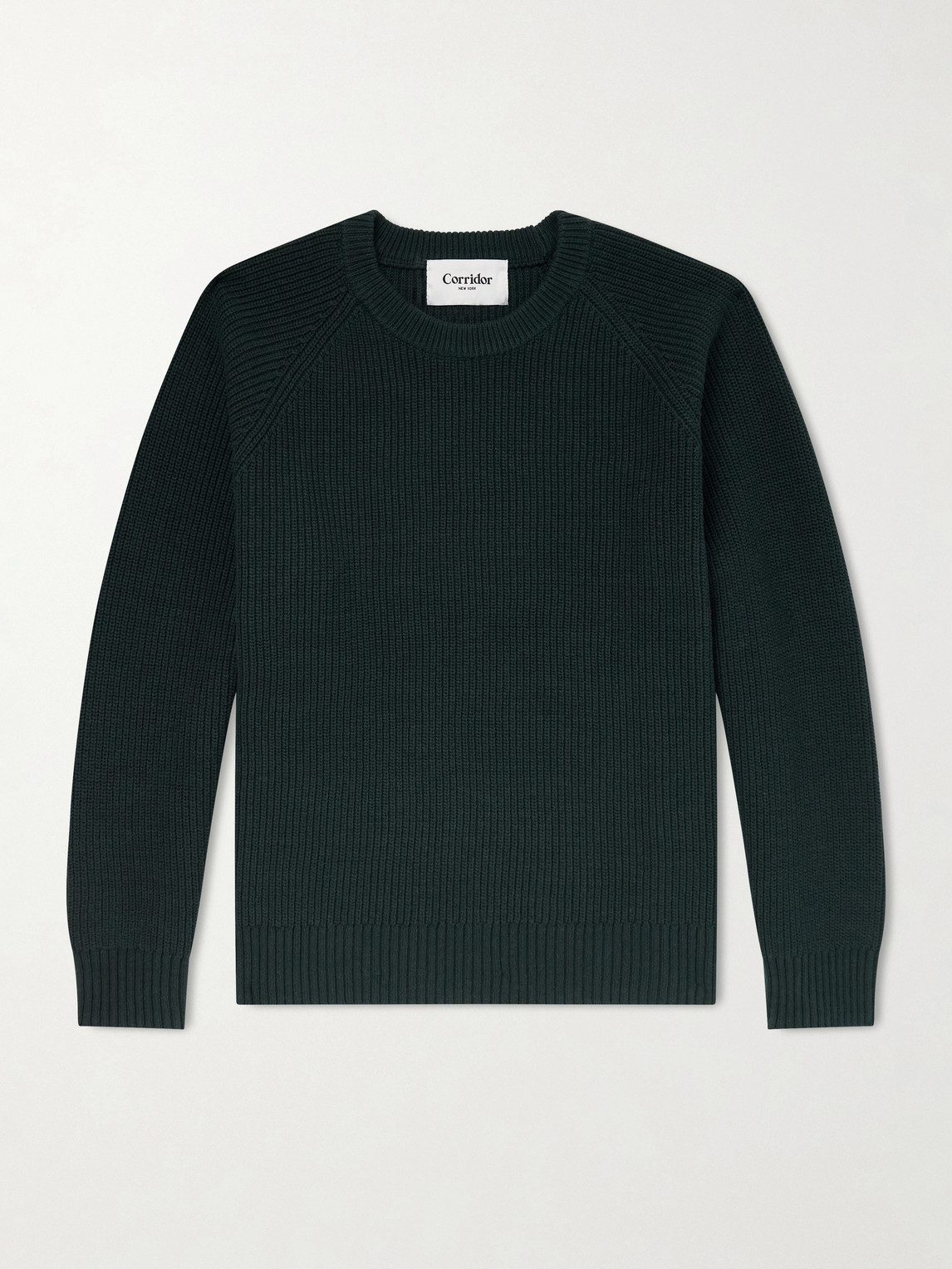 Corridor Ribbed Cotton Sweater In Green