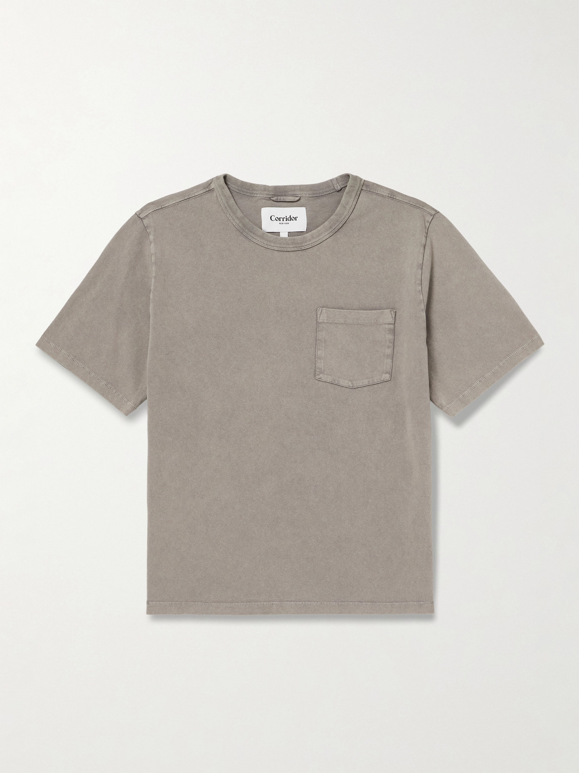 Corridor Garment-dyed Cotton-jersey T-shirt In Brown