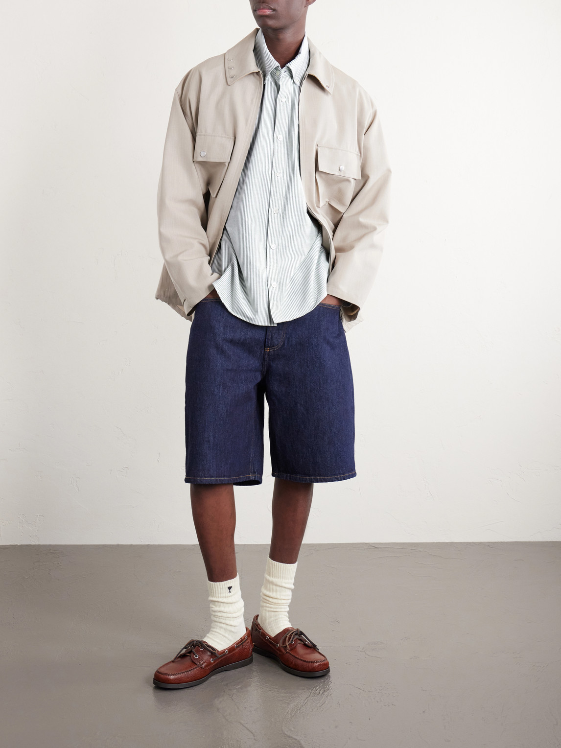 Button-Down Collar Striped