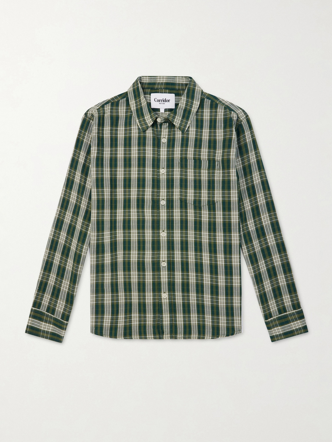 Corridor Verdant Checked Cotton Shirt In Gold