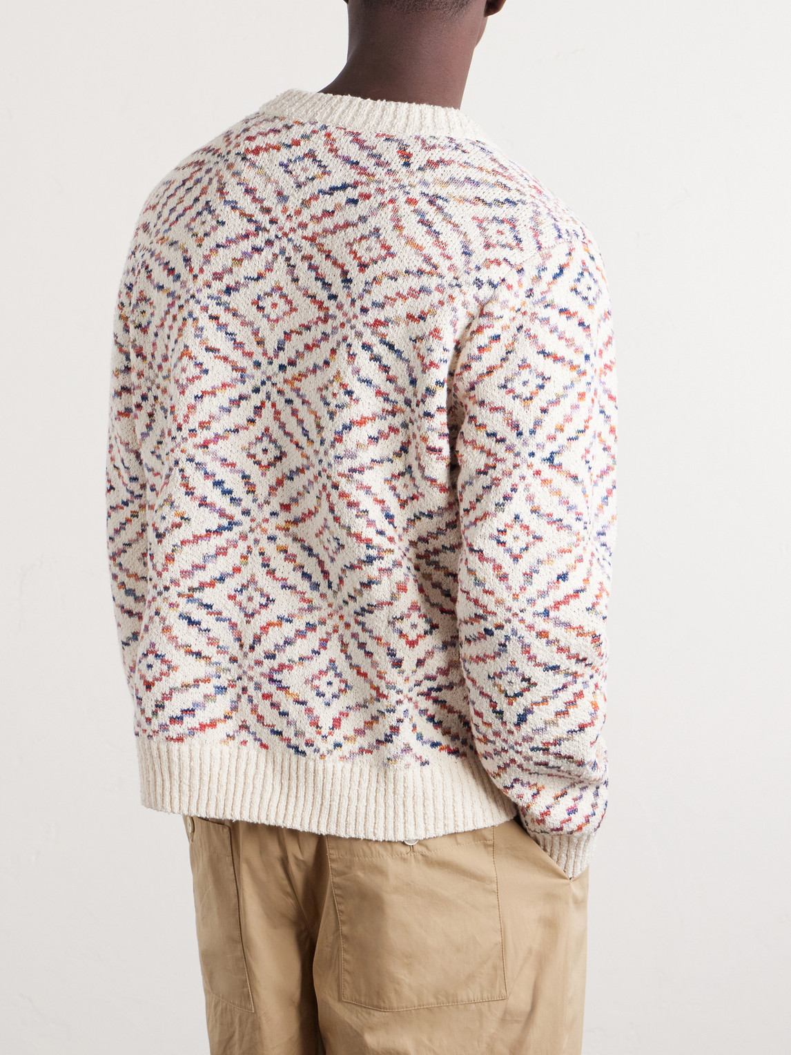 Mandala Jacquard-Knit Pima Cotton Cardigan