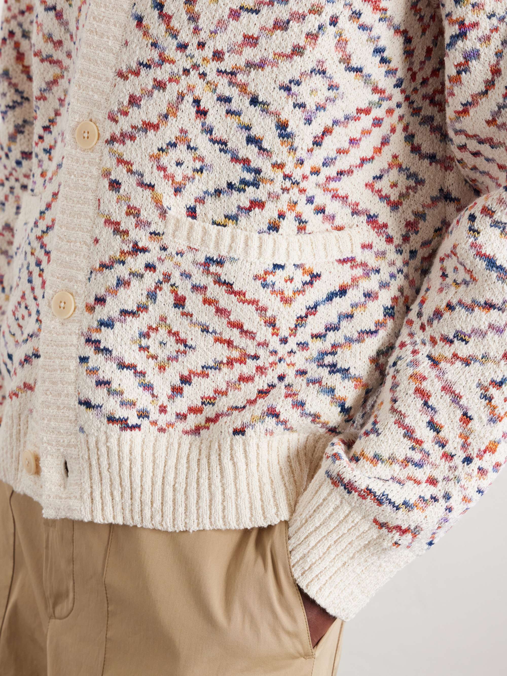 CORRIDOR Mandala Jacquard-Knit Pima Cotton Cardigan for Men | MR