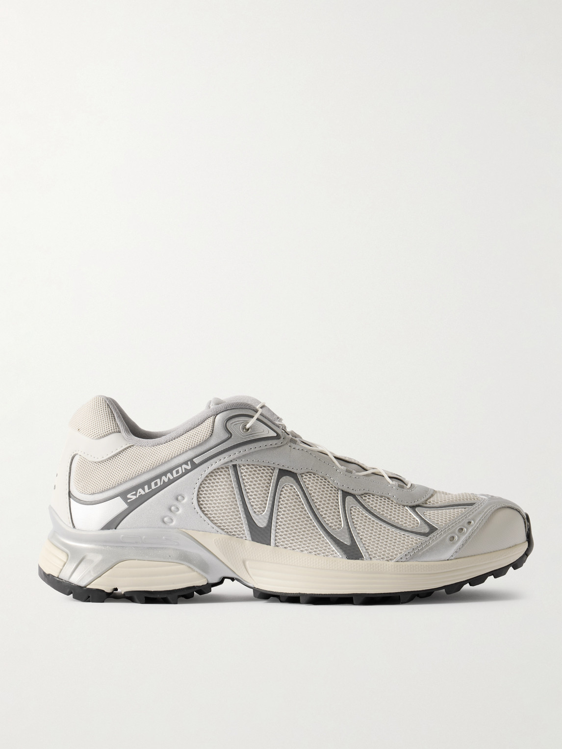 XT-WHISPER Metallic Rubber-Trimmed Mesh Sneakers