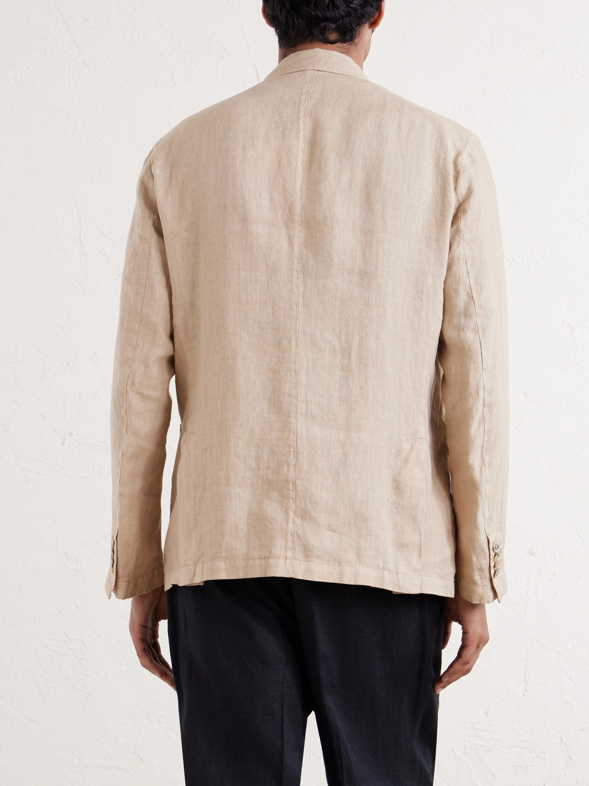  Altea - Aaron Garment-dyed Linen Blazer - Men - Neutrals - S 