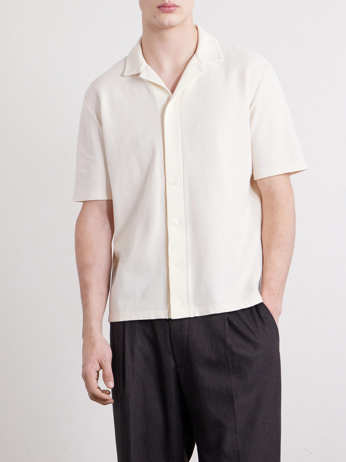 Jean Camp-Collar Cotton-Piqué Shirt