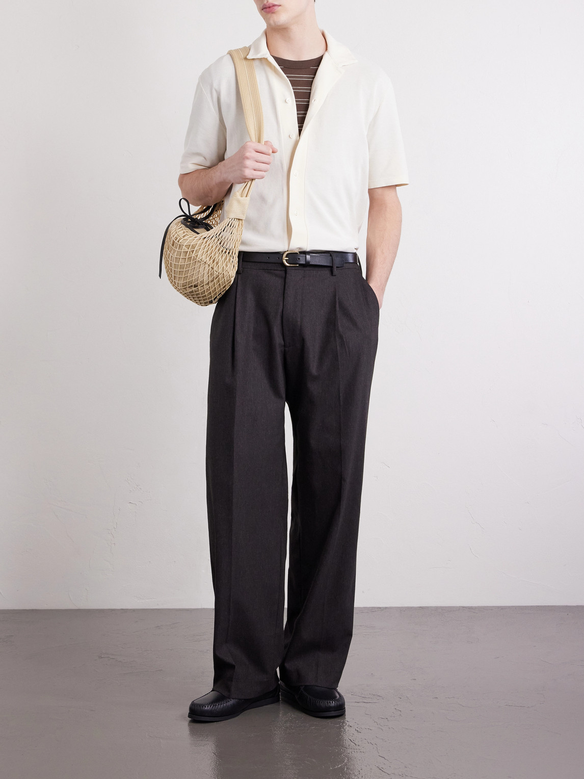 Jean Camp-Collar Cotton-Piqué Shirt