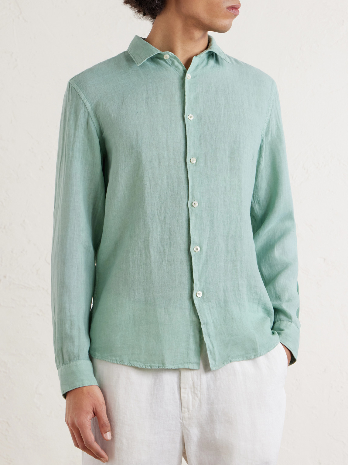 Garment-Dyed Linen Shirt