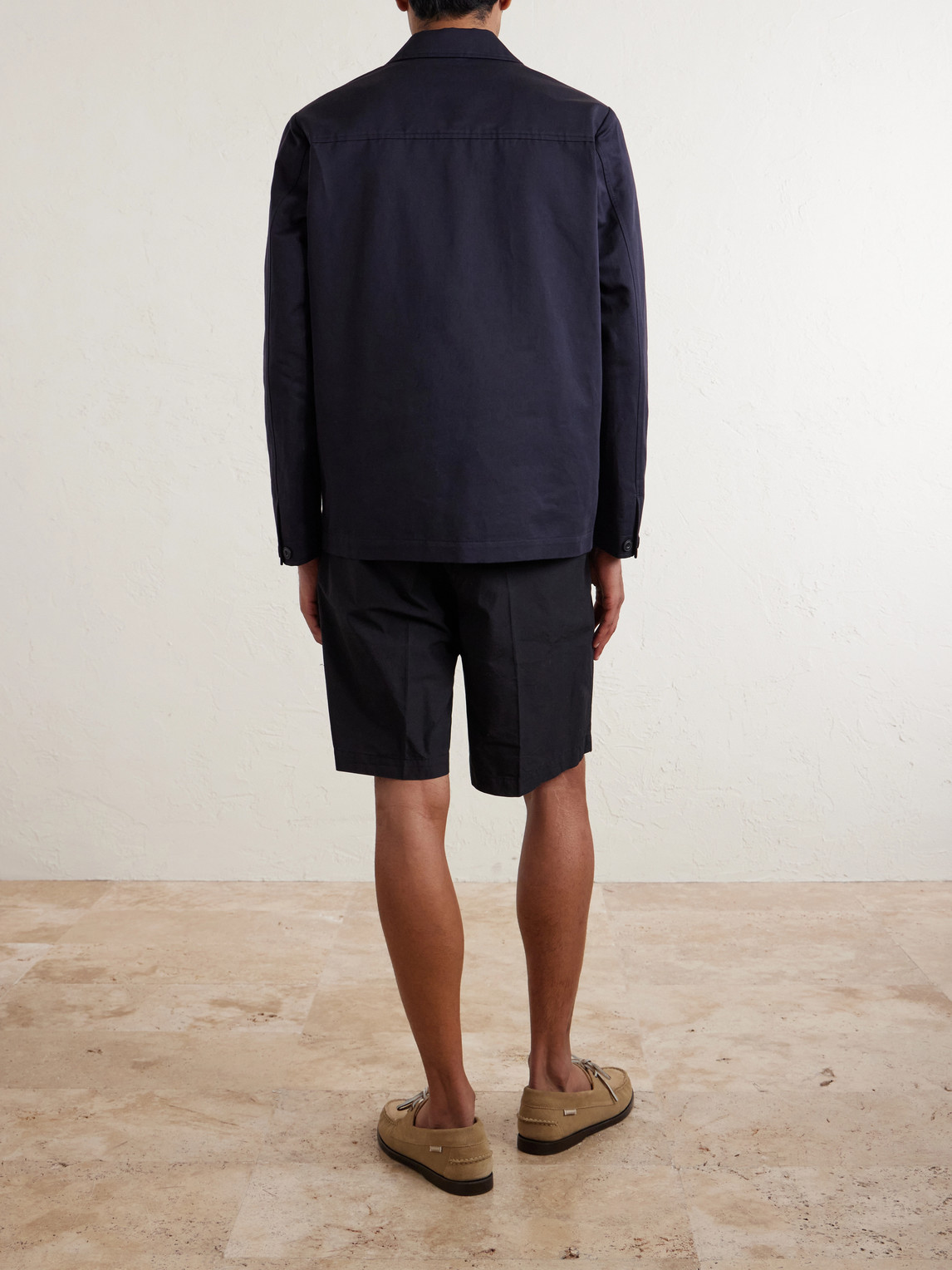  Altea - Constantin Cotton And Linen-blend Overshirt - Men - Blue - Xs 