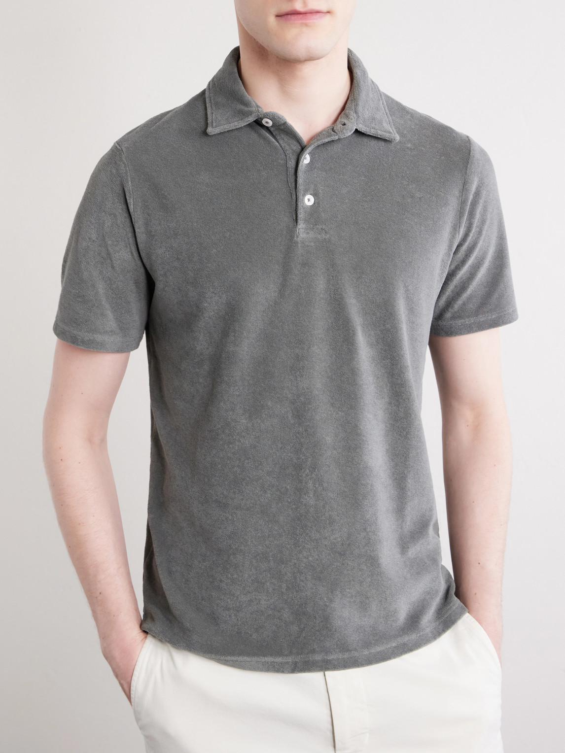  Altea - Smith Cotton Polo Shirt - Men - Gray - S 