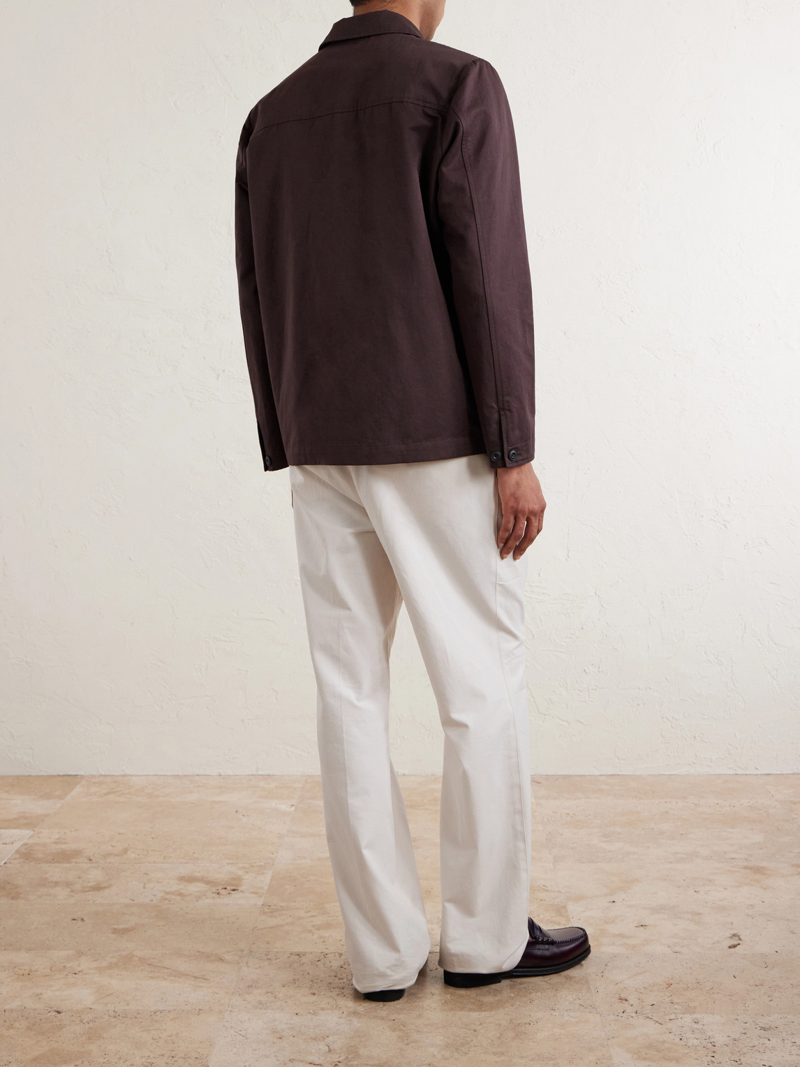  Altea - Constantin Cotton And Linen-blend Overshirt - Men - Brown - S 