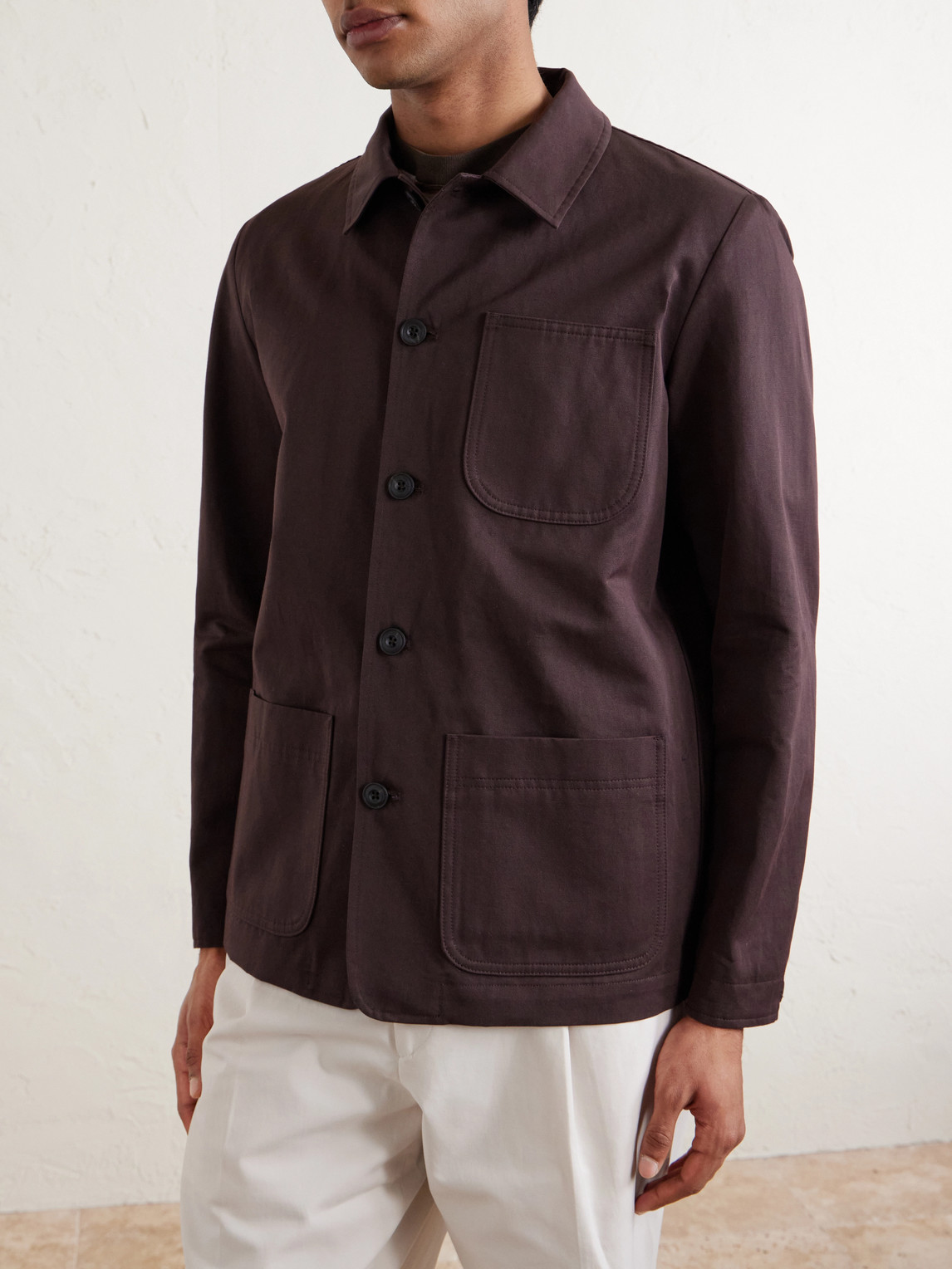  Altea - Constantin Cotton And Linen-blend Overshirt - Men - Brown - S 