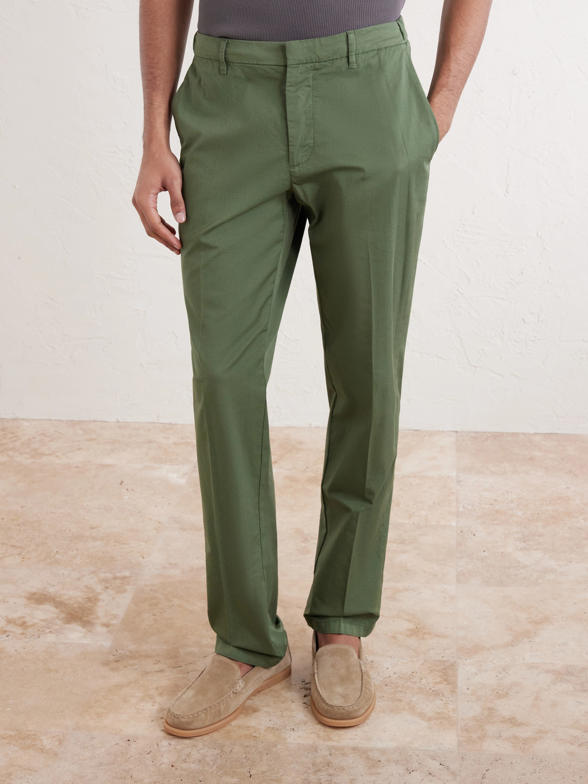 Dumbo Tapered Cotton-Blend Gabardine Trousers
