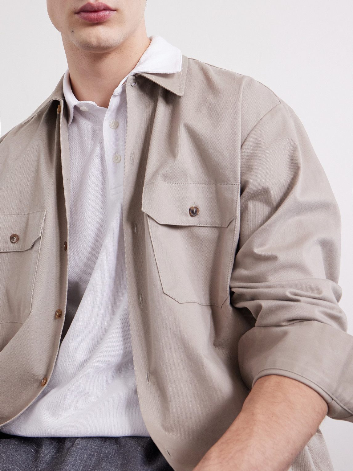 Greg Cotton-Blend Piqué Polo Shirt