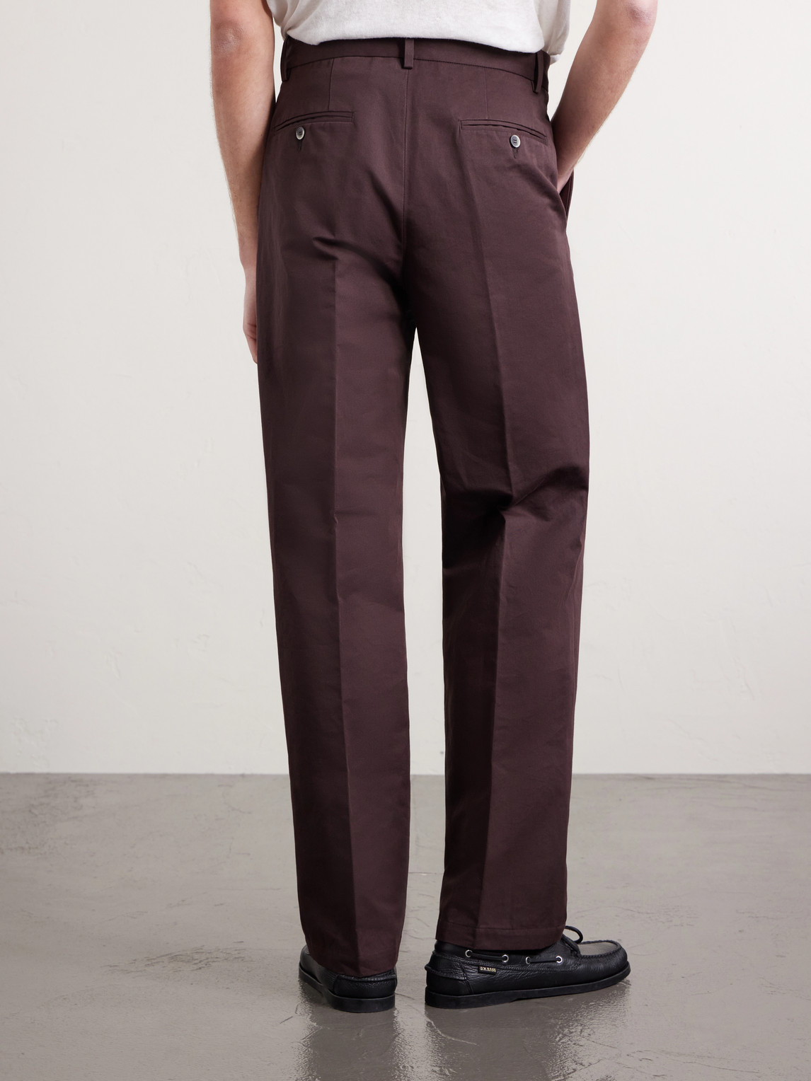 Orval Straight-Leg Cotton And Linen-Blend Gabardine Trousers