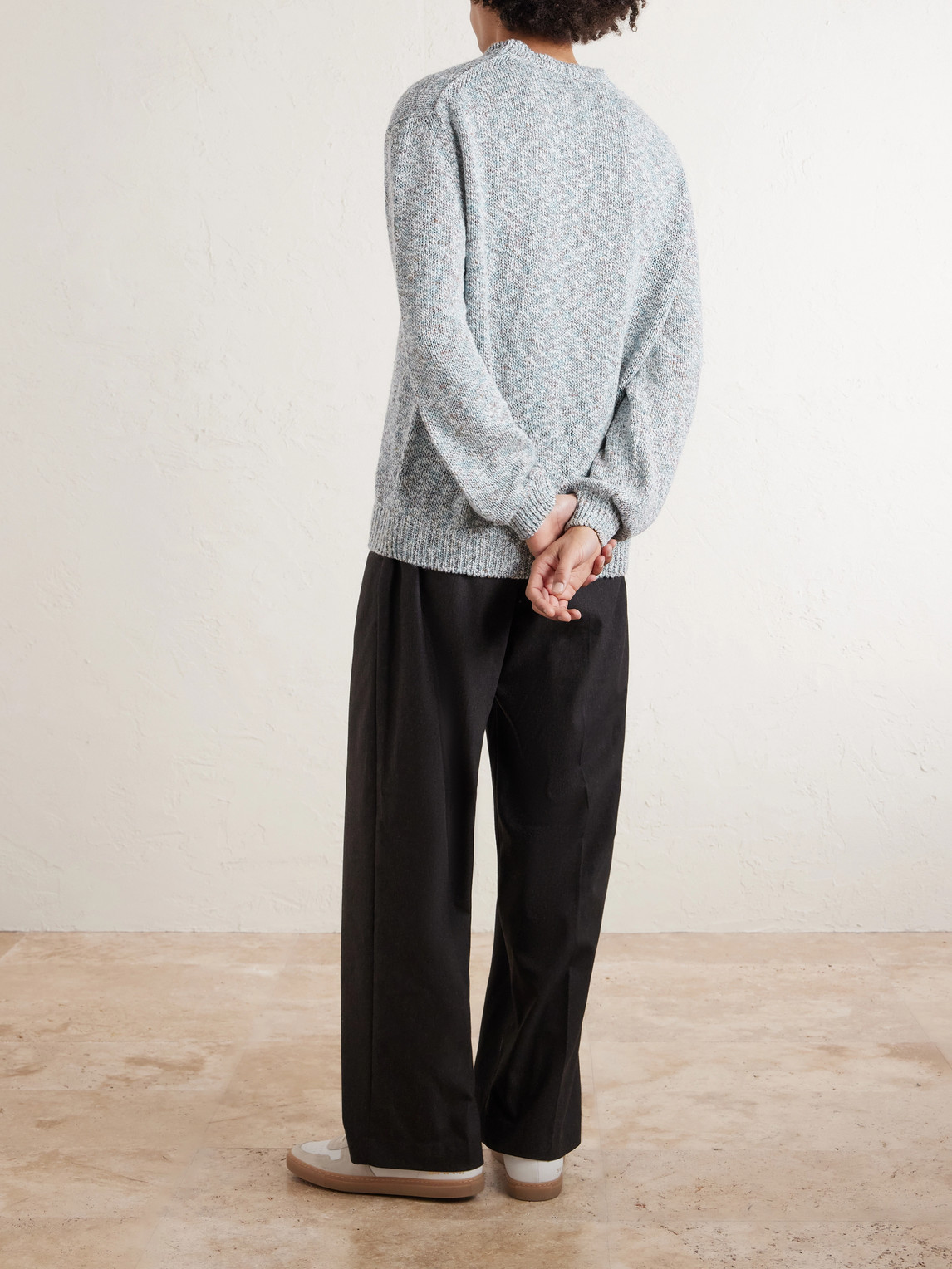  Altea - Mélange Sweater - Men - Blue - S 