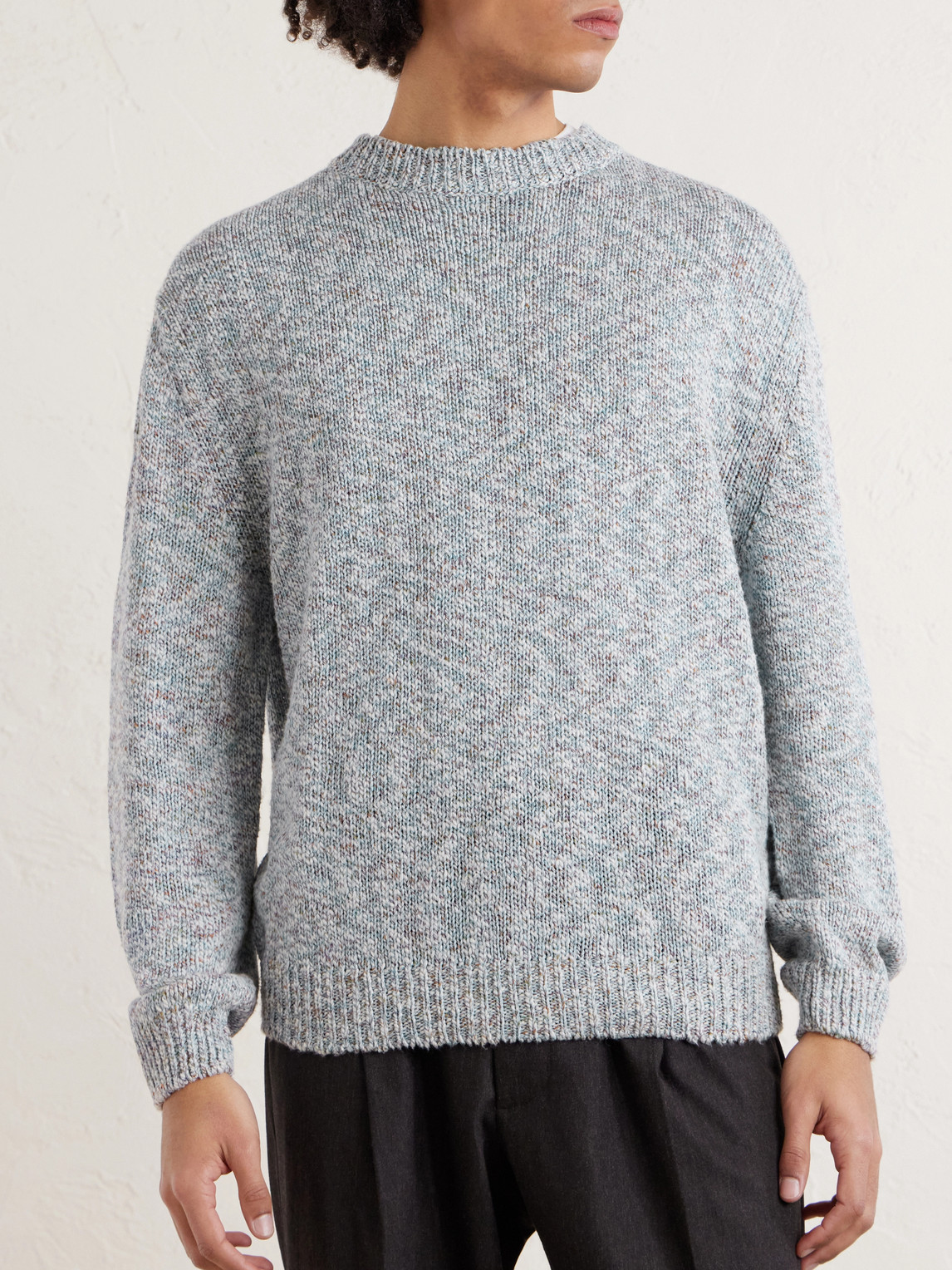  Altea - Mélange Sweater - Men - Blue - S 