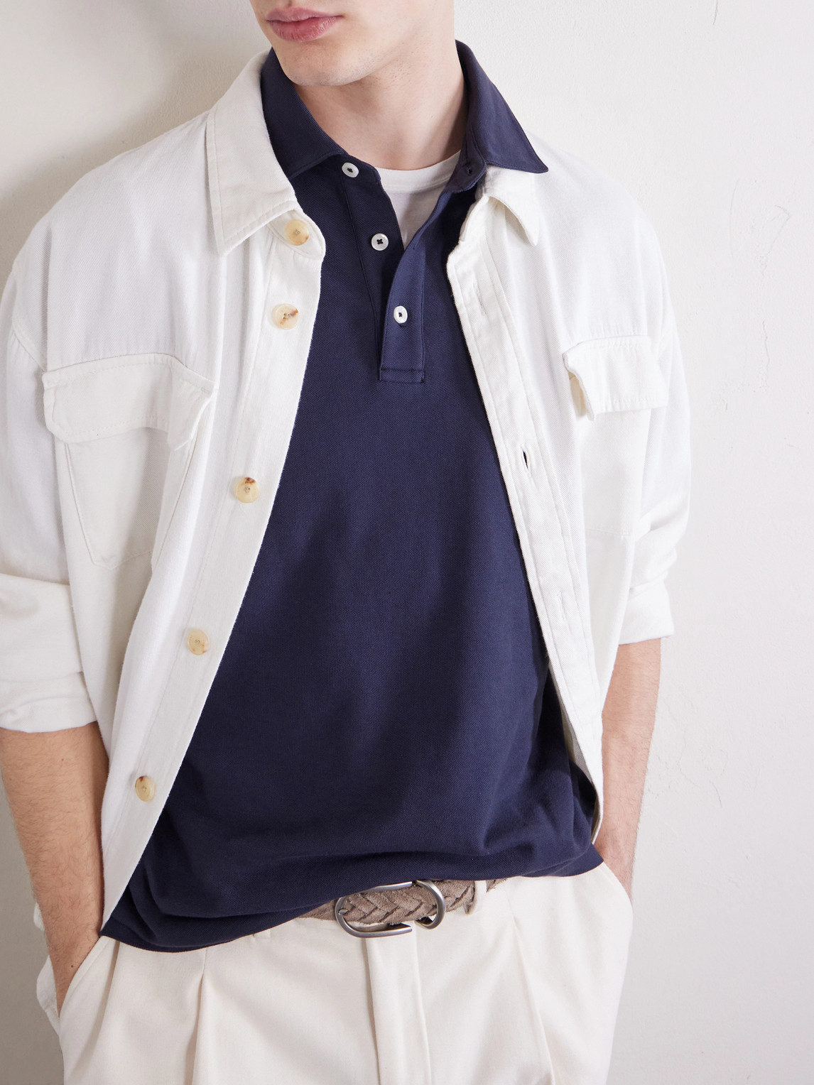 Greg Cotton-Blend Piqué Polo Shirt