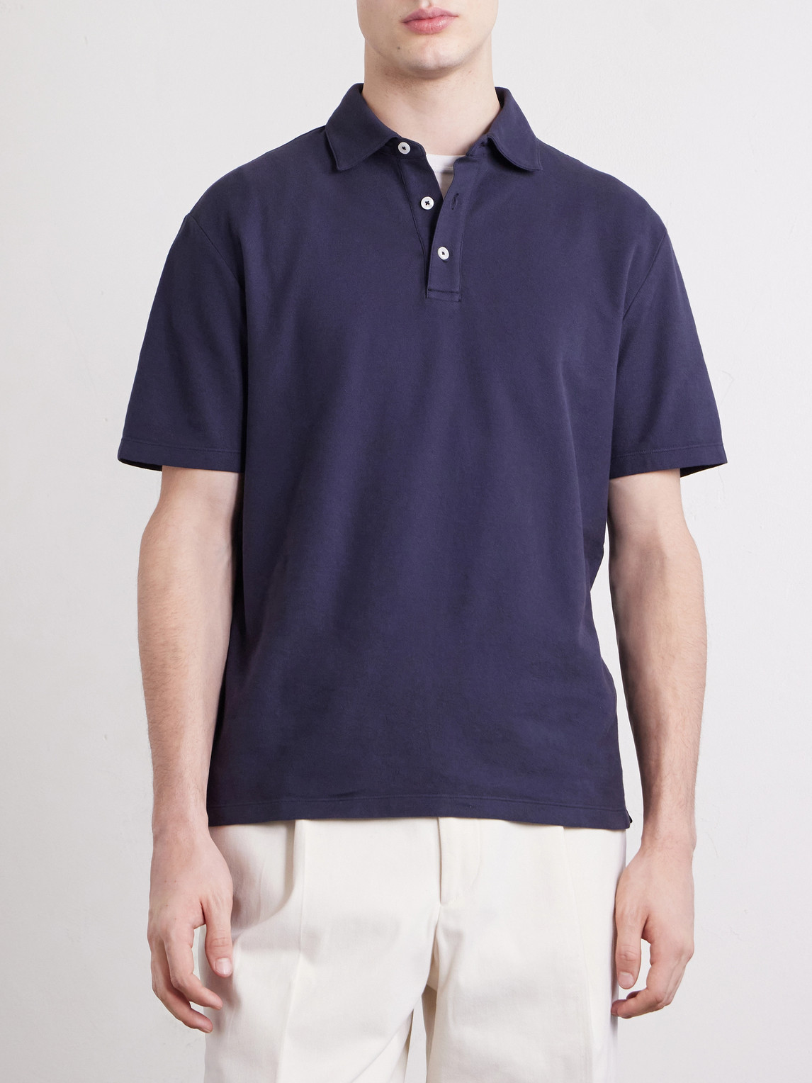 Greg Cotton-Blend Piqué Polo Shirt