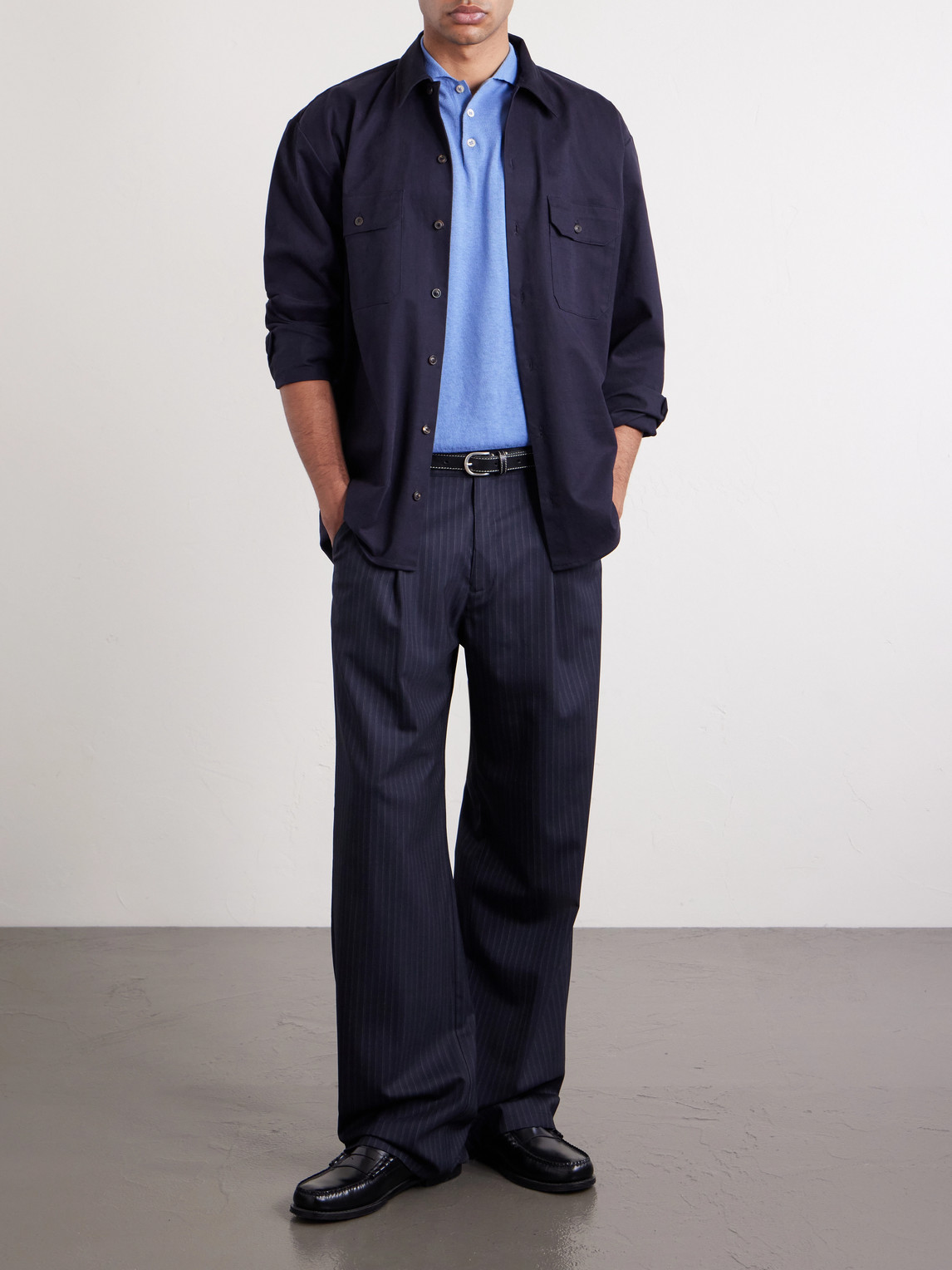 And Cotton-Blend Polo Shirt
