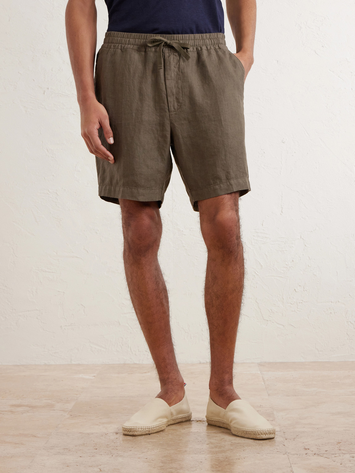  Altea - Samuel Straight-leg Linen Shorts - Men - Green - S 