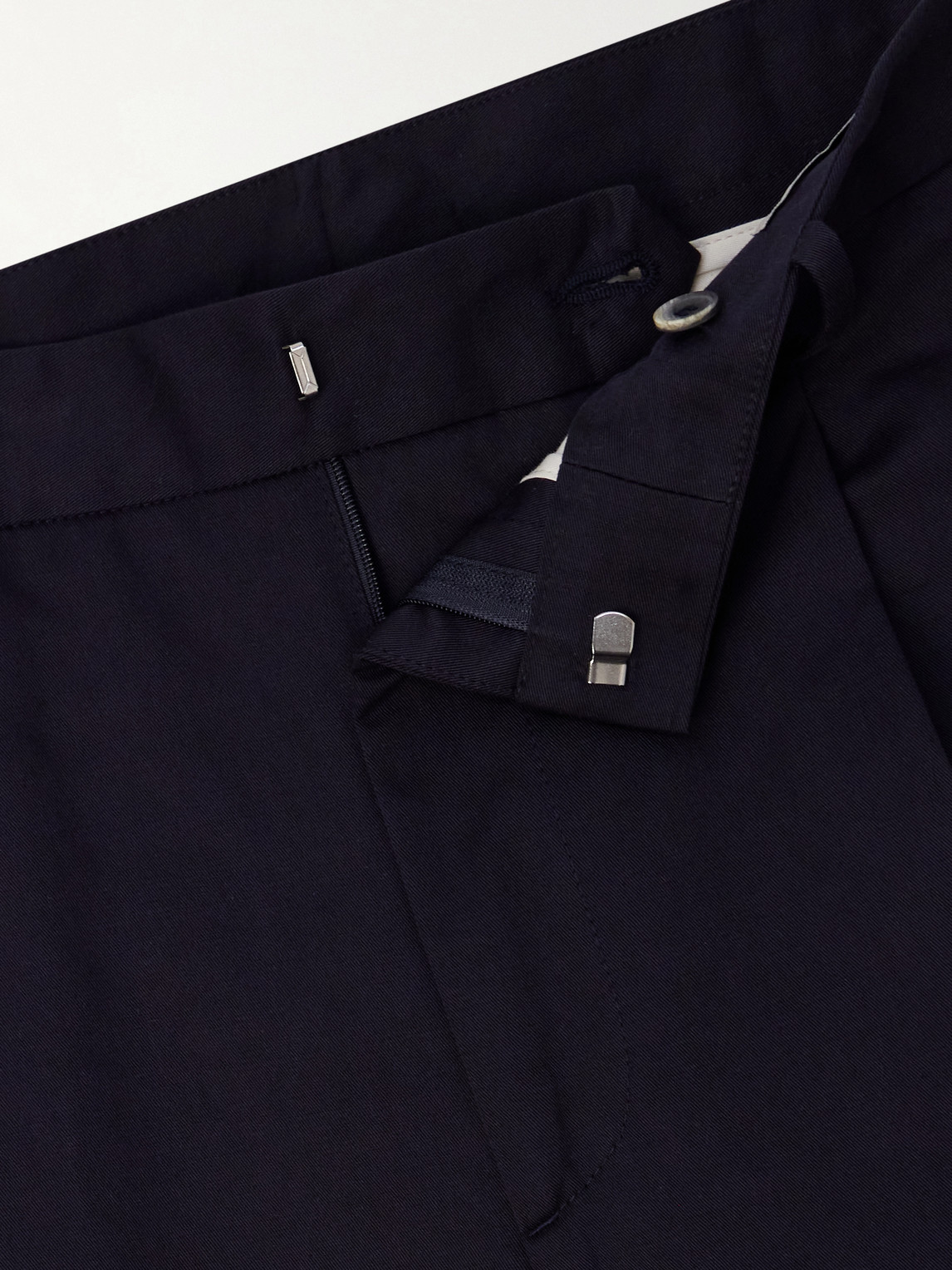 Orval Cotton And Linen-Blend Gabardine Trousers