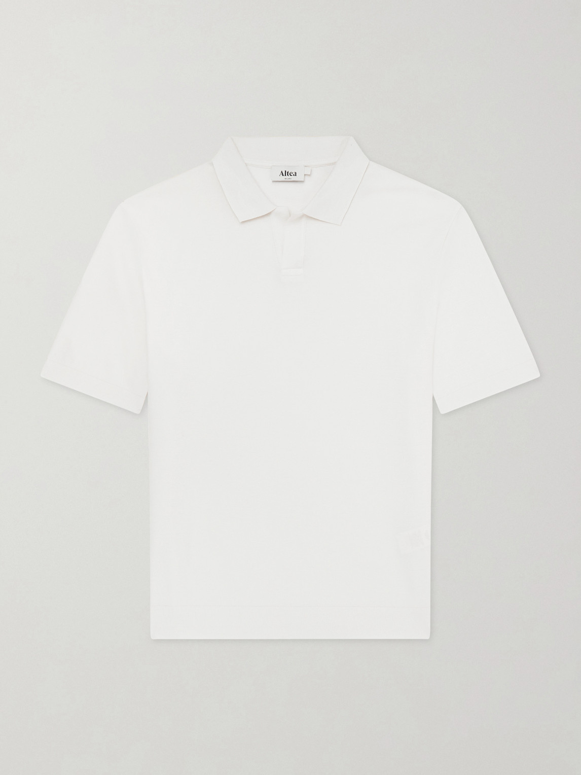 Altea Pierre Honeycomb-Knit Cotton-Piqué Polo Shirt - Men